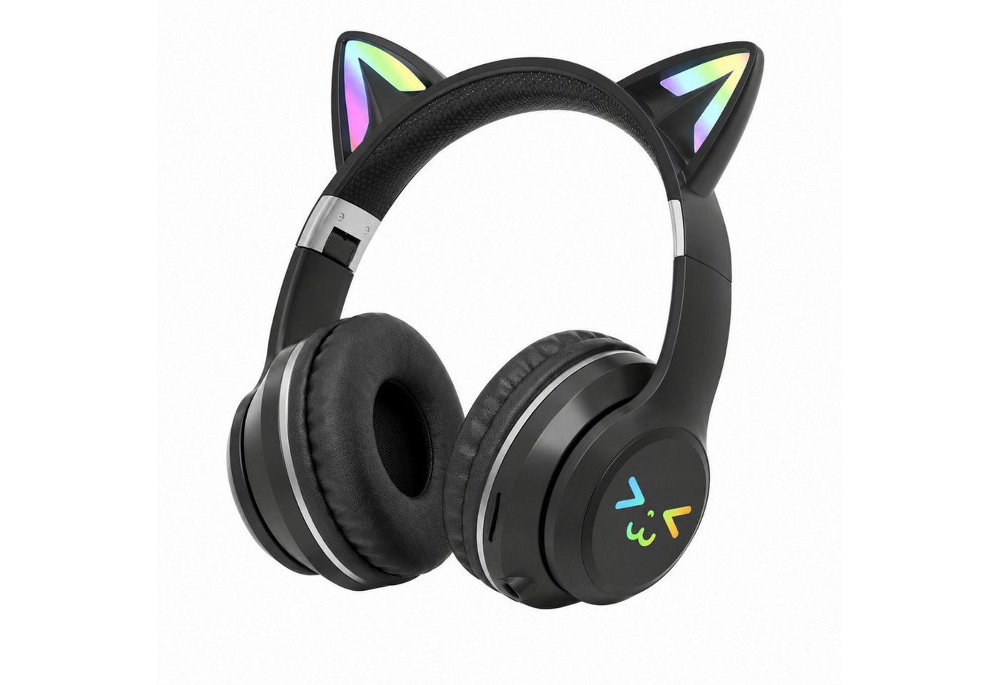 ANYSUN Bluetooth Kopfhörer,RGB-LED-Leuchten,Bluetooth 5.1,HiFi Sound, Over-Ear-Kopfhörer (Bluetooth, 60dB Rauschunterdrückung,Einstellbar,Kopfhörer Bluetooth für Reise)