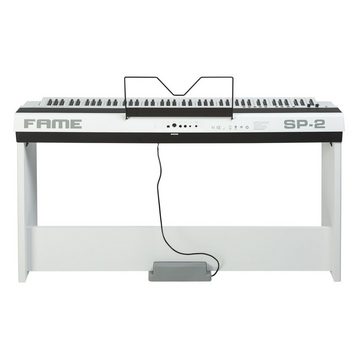 FAME Pianoständer, (ST430W Designständer für SP-2 Stagepiano, Eleganter Praktischer Ständer, Integriertes Dreierpedal für Sustain, Soft, Sostenuto, Einfacher Aufbau), ST430W, Designständer, SP-2 Stagepiano