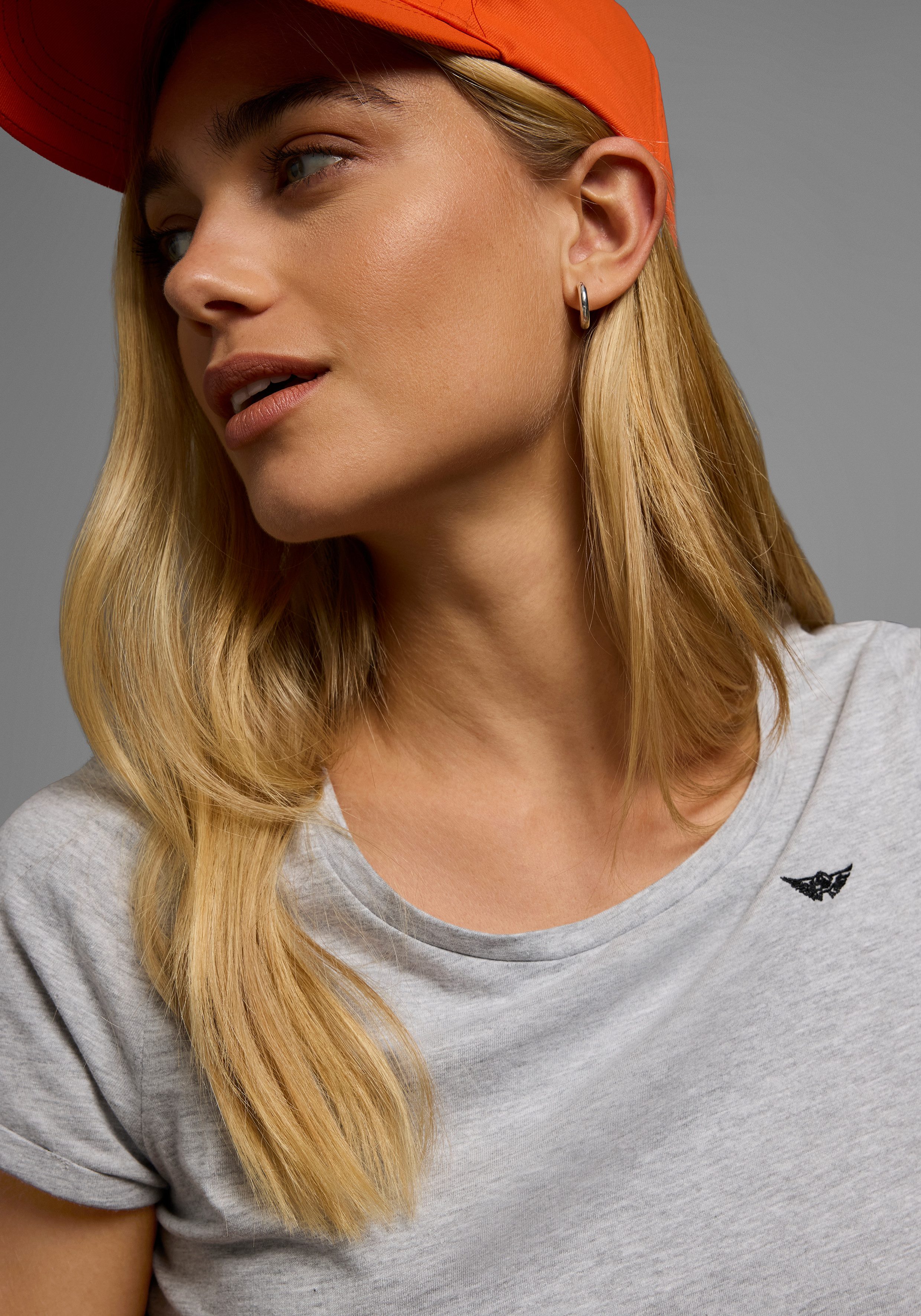 Arizona T-Shirt Kurzarm, figurbetont, Basic-Stil, aus Baumwollmischung