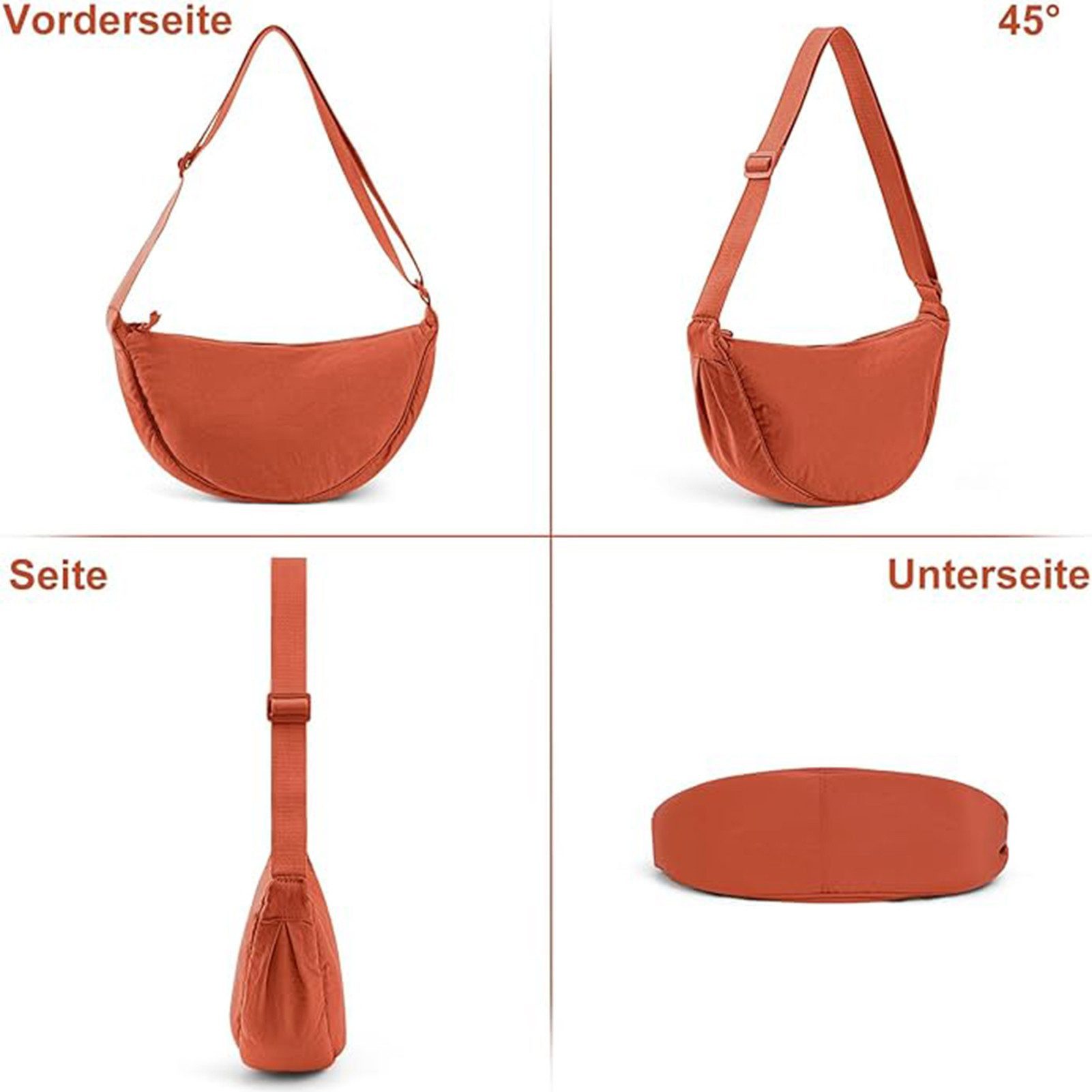 Blusmart Umhängetasche Halbmond Crossbody Bag (Reise-Umhängetasche, günstig online kaufen