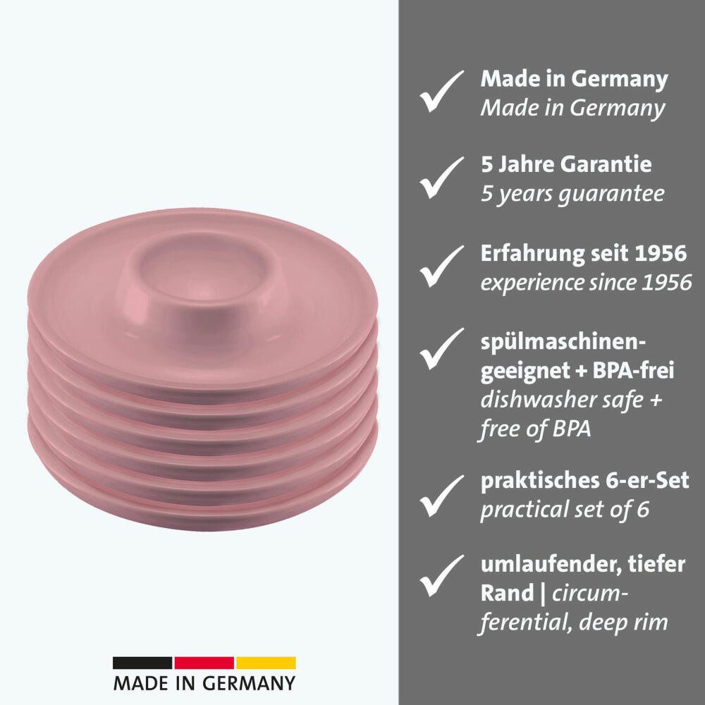 WESTMARK Eierbecher 6 Stk.,rund, stapelbar, ø 10 cm, Punto, Rosa
