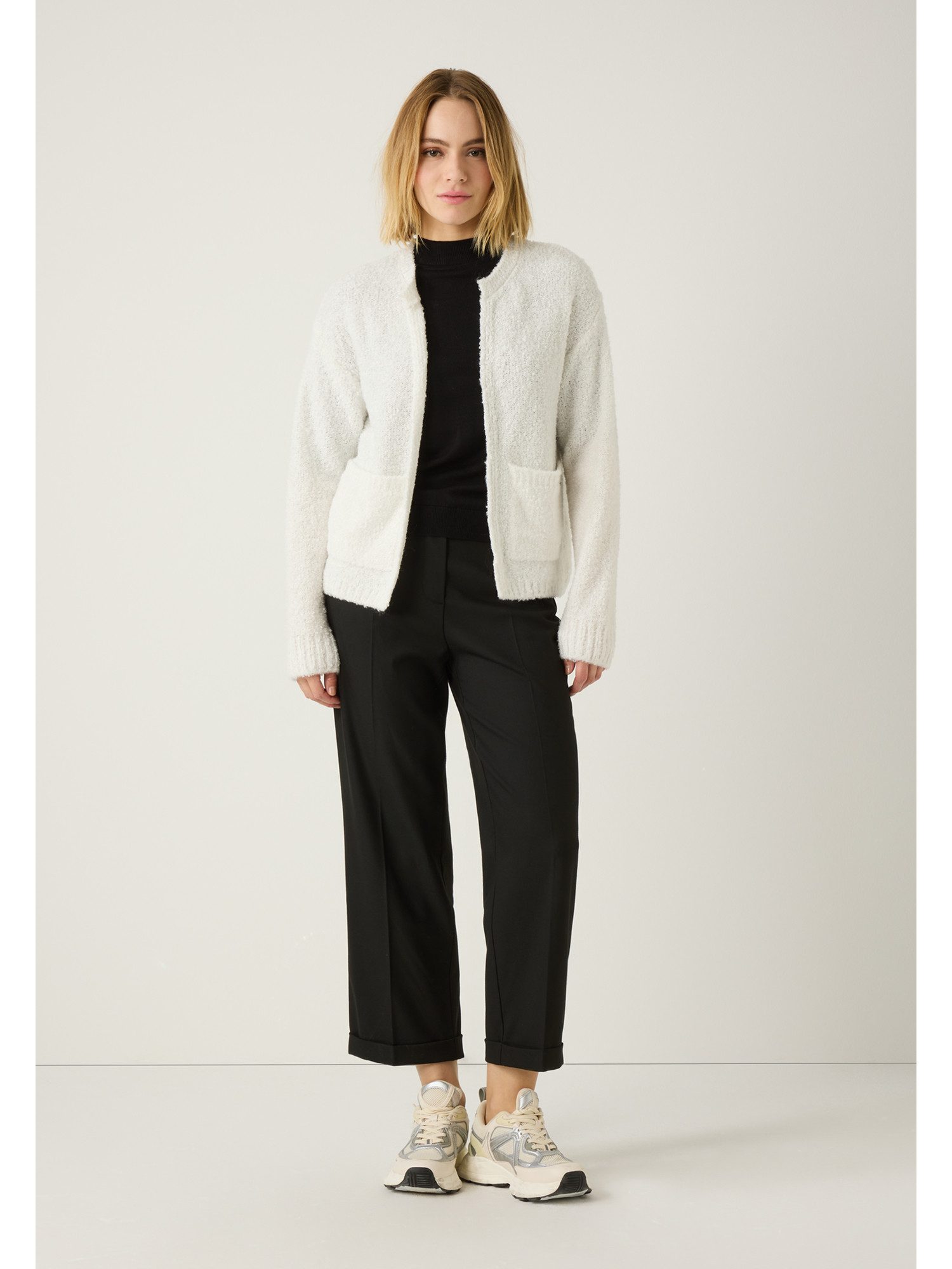 MORE&MORE Strickjacke Bouclé Cardigan günstig online kaufen