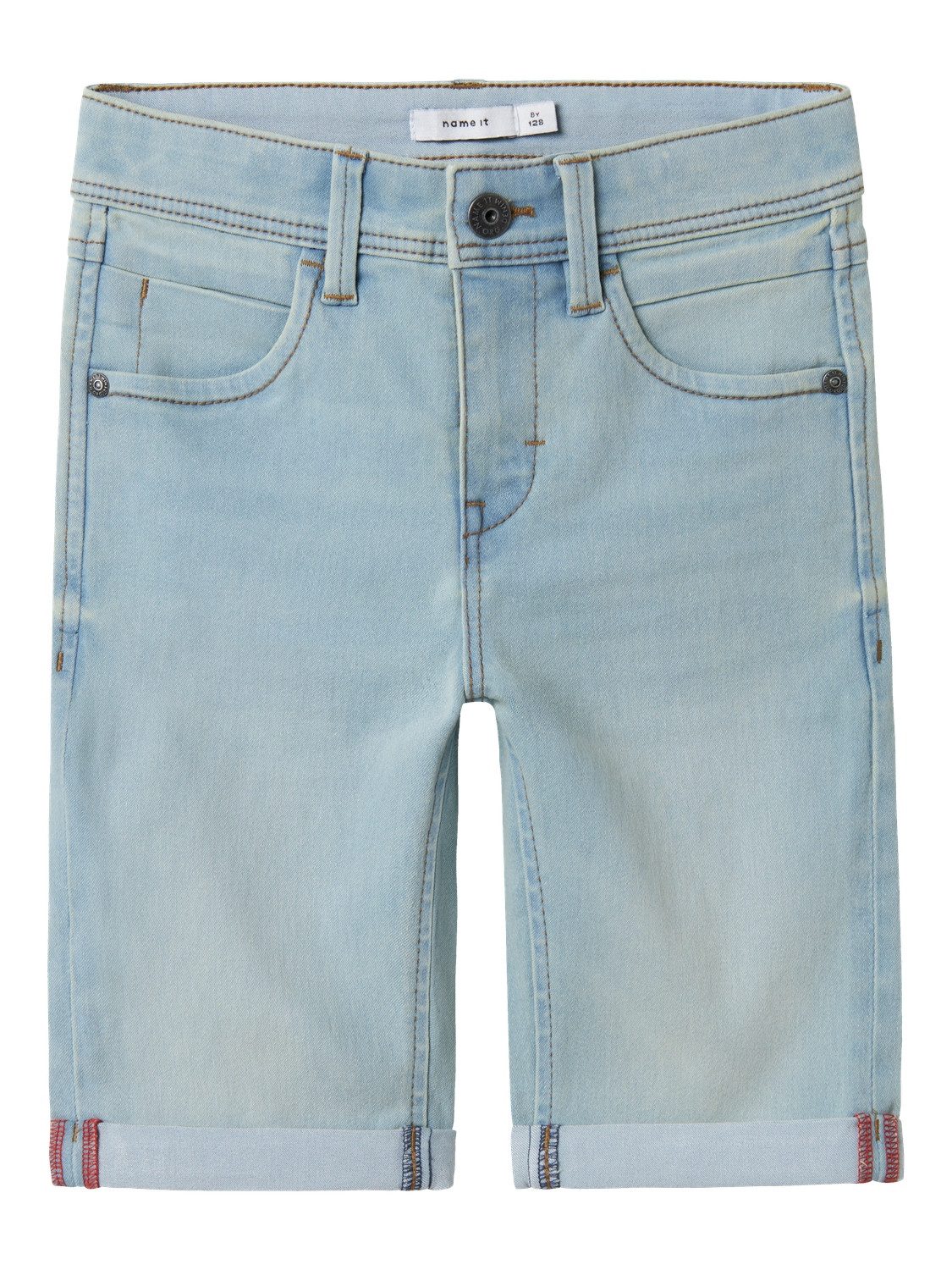 Regular-fit-Jeans Stretch Jeans Kurze Denim 5-Pocket