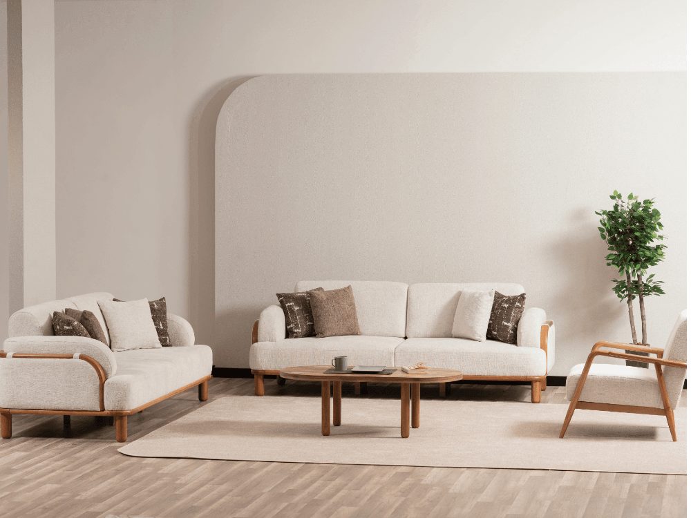 Nobelaa Sofa Sitzgruppe/Sofa Set - Wohnzimmergarnitur "Rosemary" 3+3+1+1