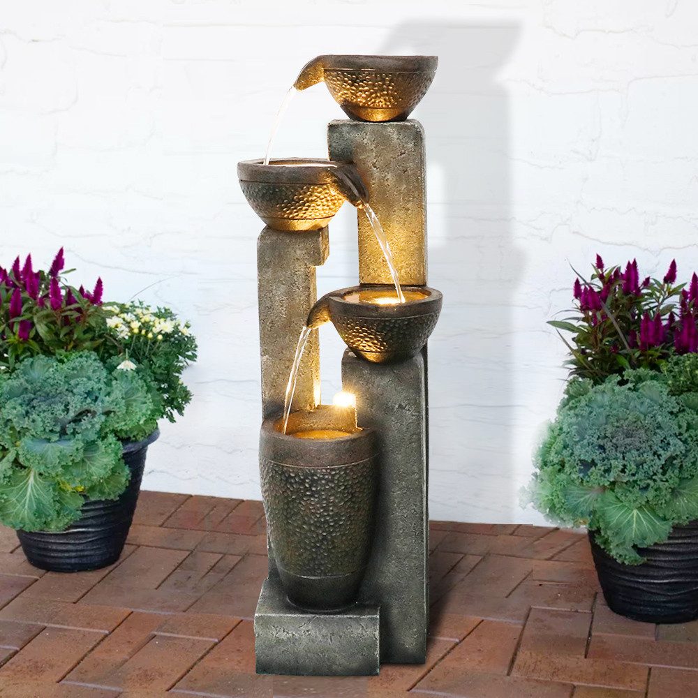 Rutaqian Gartenbrunnen Gartenbrunnen Zimmerbrunnen Springbrunnen Wasserfall günstig online kaufen