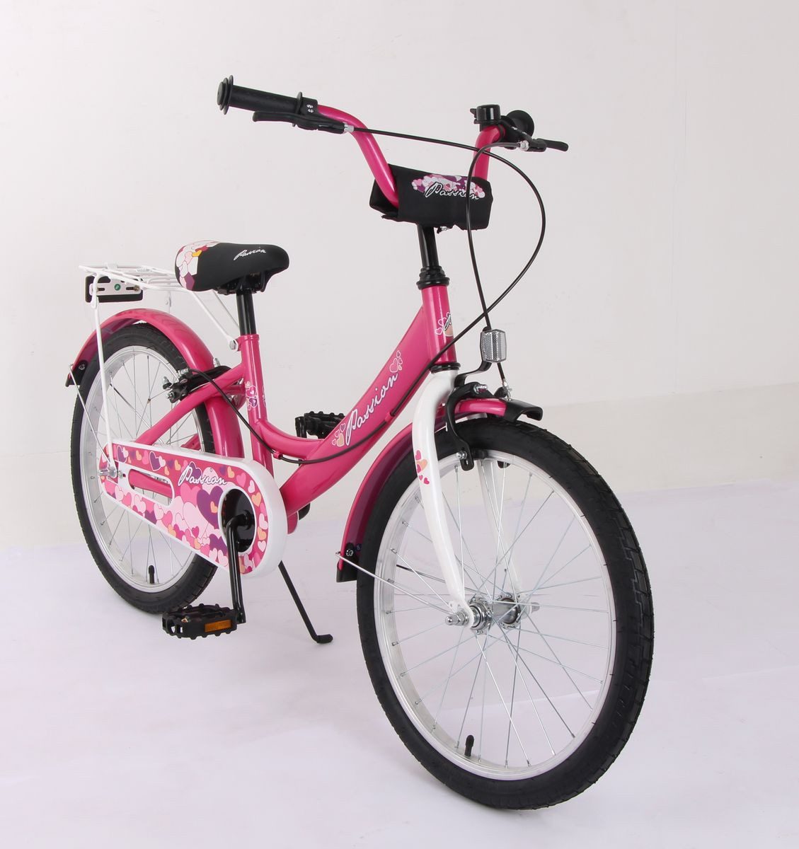 T&Y Trade Kinderfahrrad 20 Zoll Kinder Mädchen City Fahrrad Bike Rad Kinderfahrrad PASSIO Pink, 1 Gang, Gepäckträger, Seitenständer, Schutzbleche