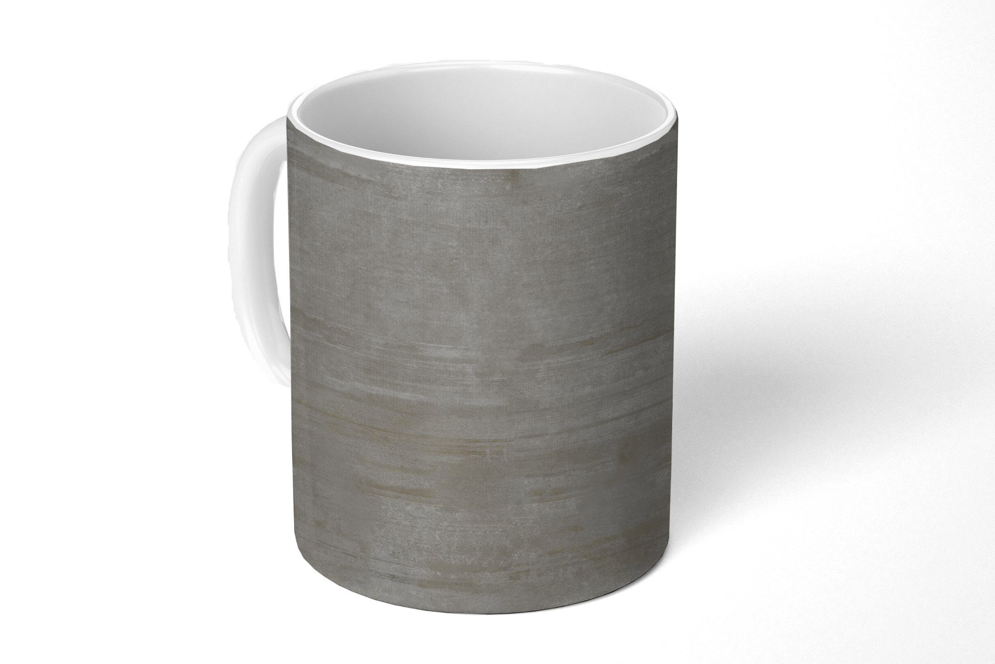 MuchoWow Tasse Muster - Beton Becher, Teetasse, Grau, Geschenk Teetasse, Kaffeetassen, Keramik, 