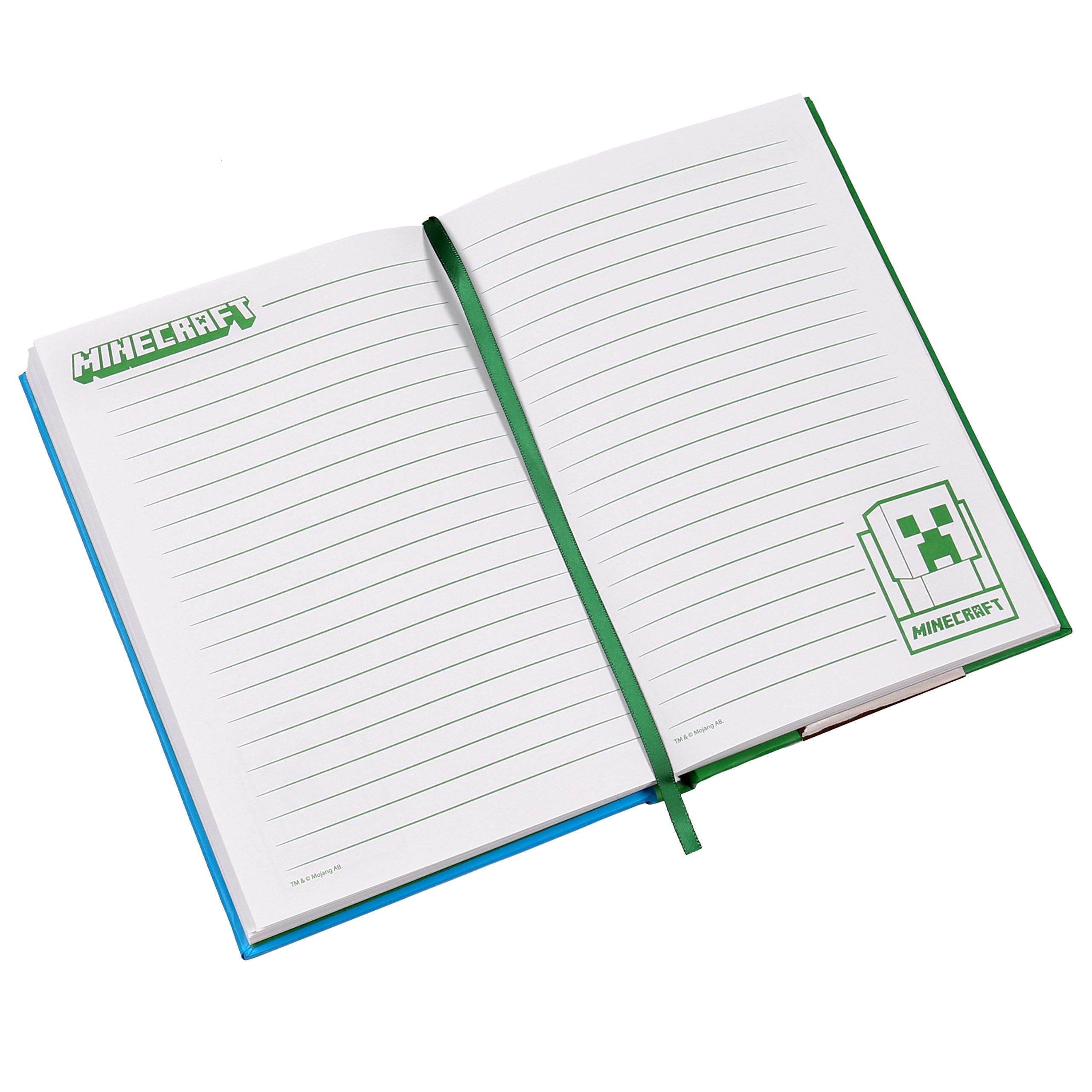 Minecraft Notizbuch Minecraft A5-Notizbuch mit LED-Digitaluhr, interaktiv