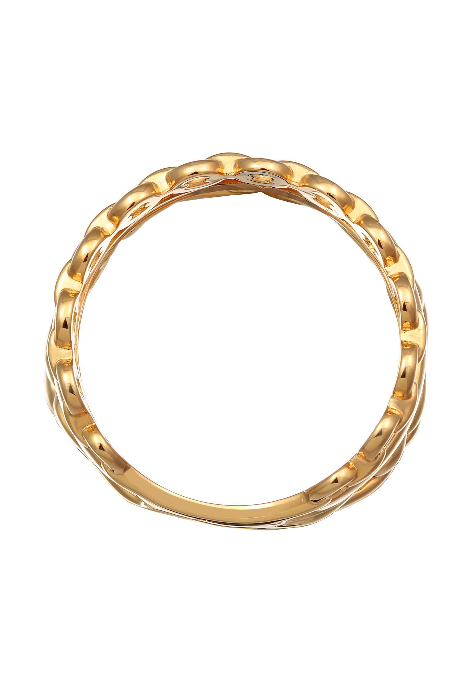 Elli Fingerring Glieder Bandring 3-reihig Goldfarben