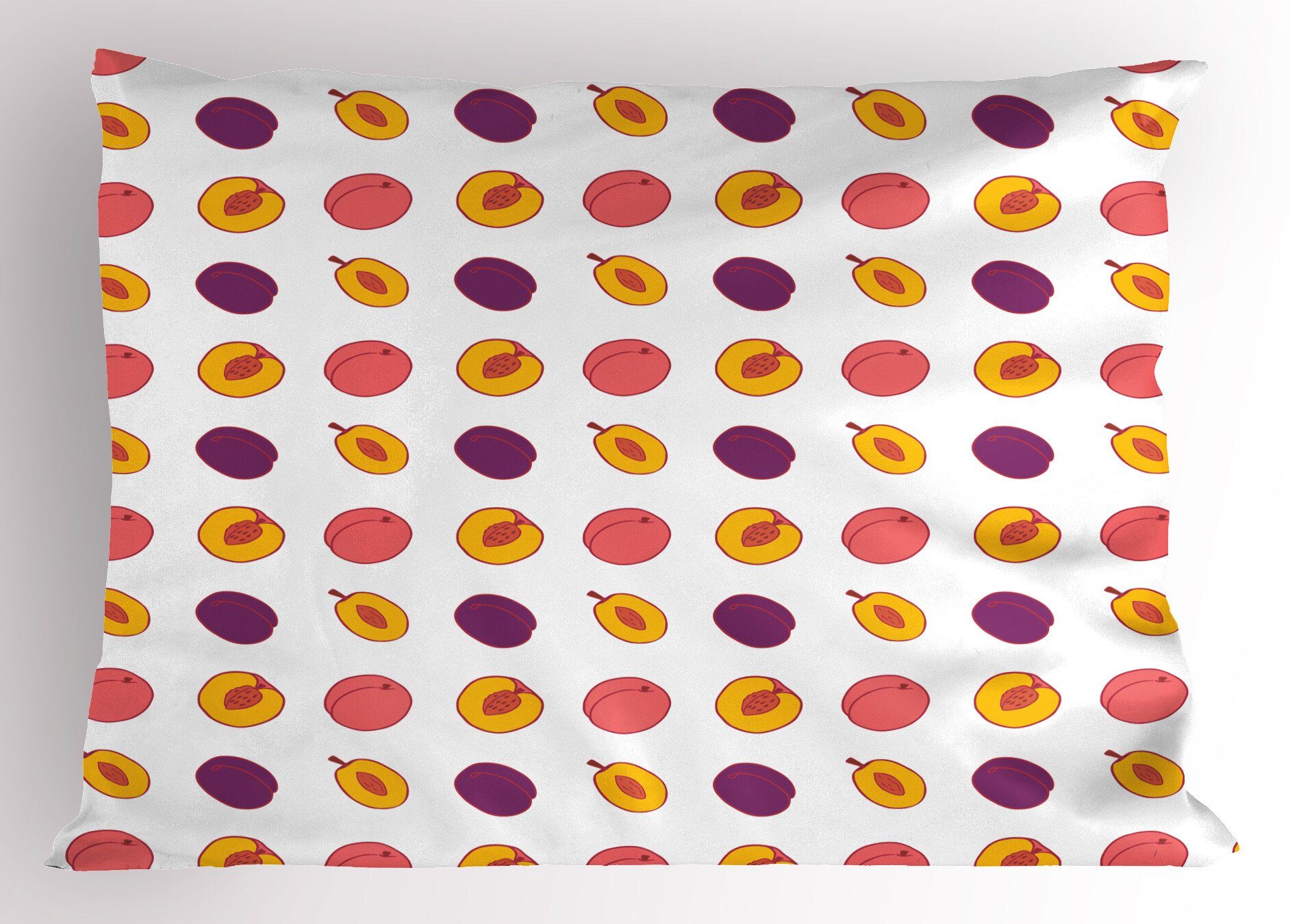 Kissenbezüge Dekorativer Standard Size Gedruckter (1 Stück), Abakuhaus Vegan Kopfkissenbezug, von Bio-Motive Obst Pfirsich