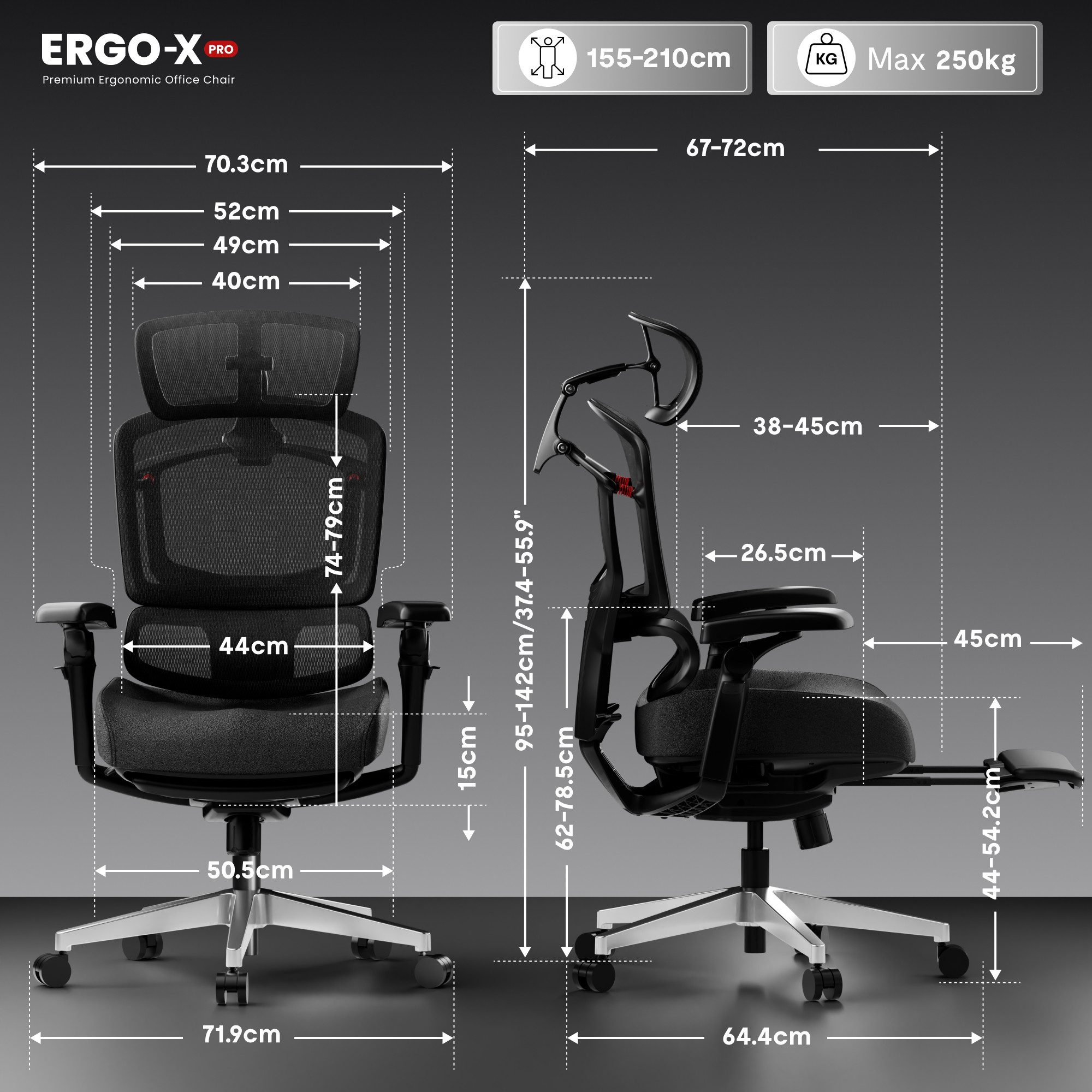 FLEXISPOT Bürostuhl ErgoX, Schreibtischstuhl Premium Ergonomischer (mit 7D- günstig online kaufen