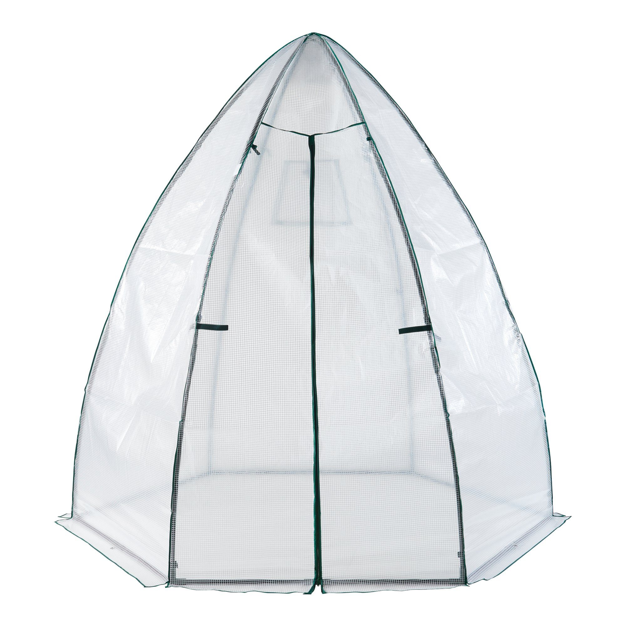 en.casa Foliengewächshaus, »Hunze« Gewächshaus mit Spitzdach 200x240cm Weiß weiß | Rabatt: 16%