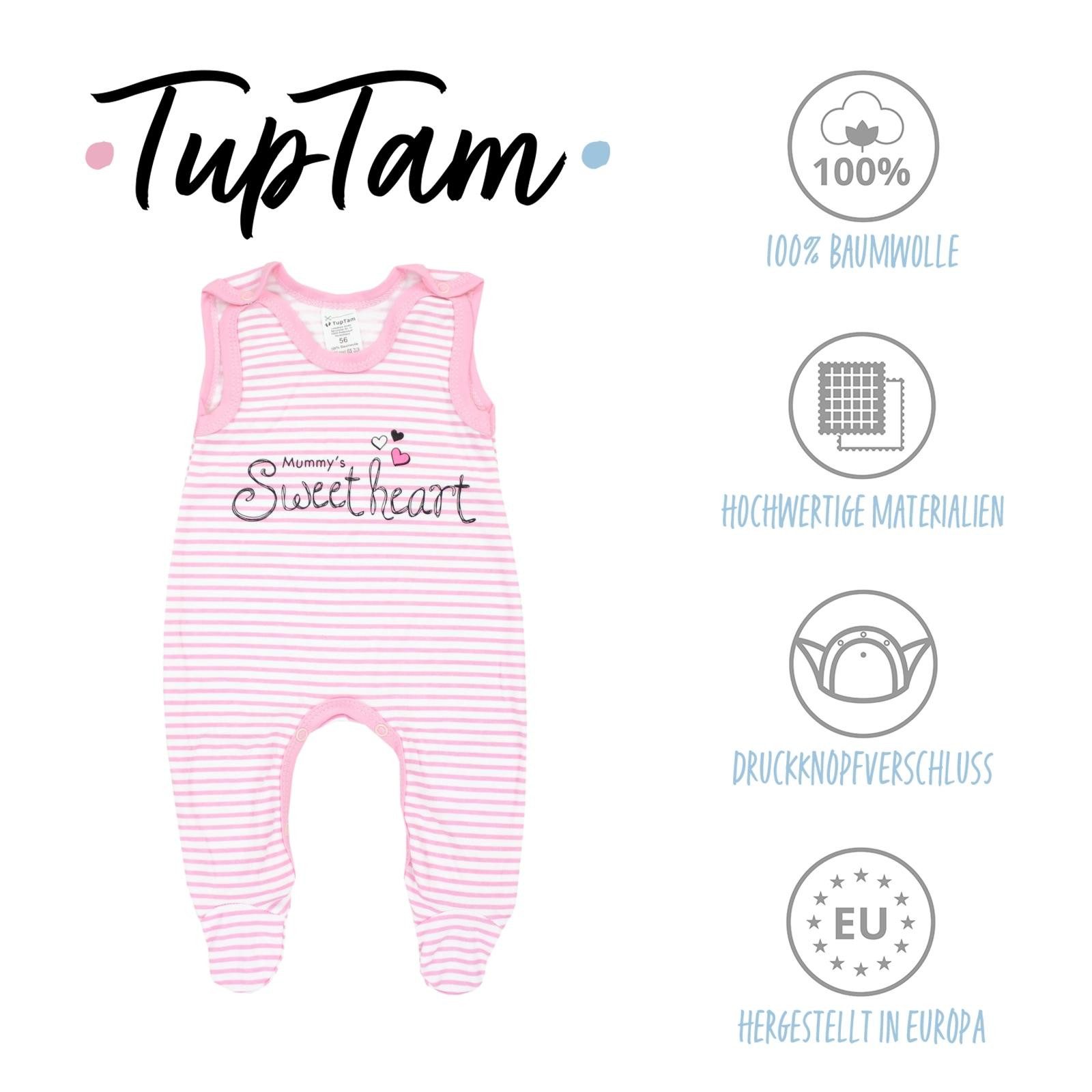 TupTam Strampler TupTam Baby Mädchen Strampler mit Fuß 3er Pack