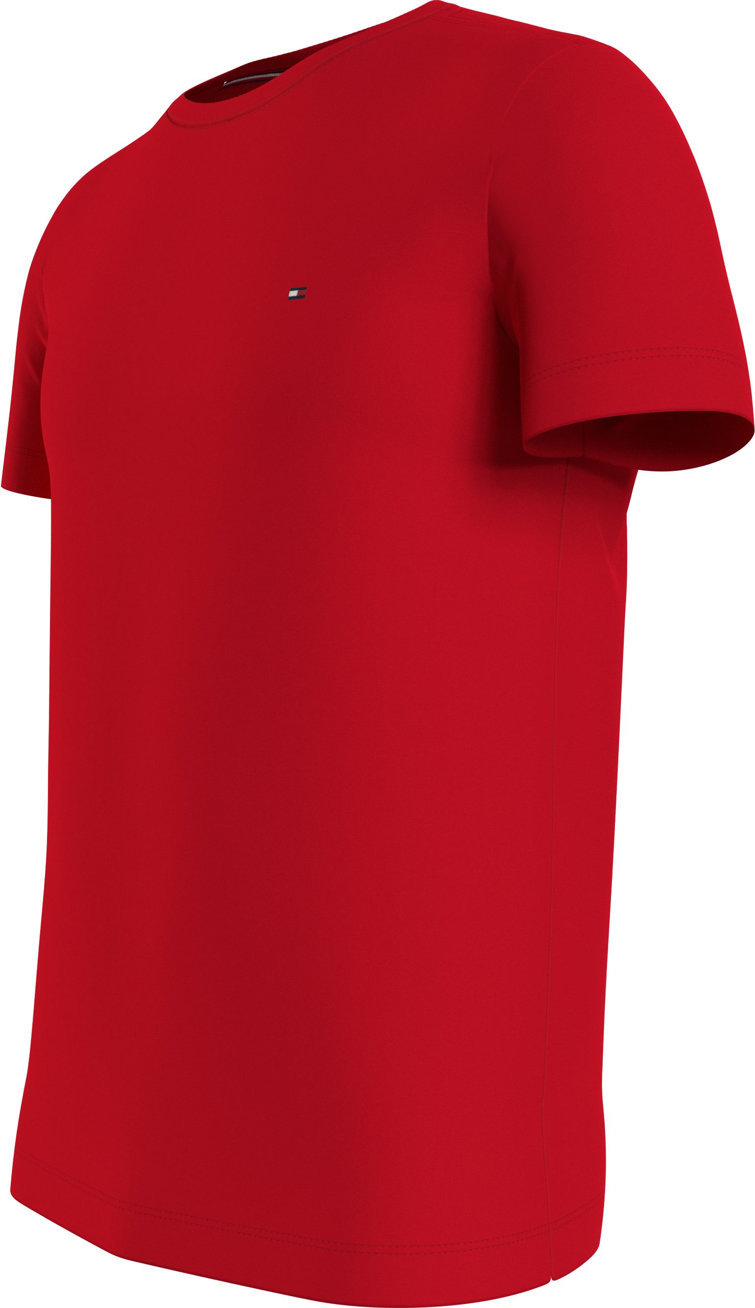 SLIM Hilfiger T-Shirt TEE STRETCH Red Fierce Tommy FIT