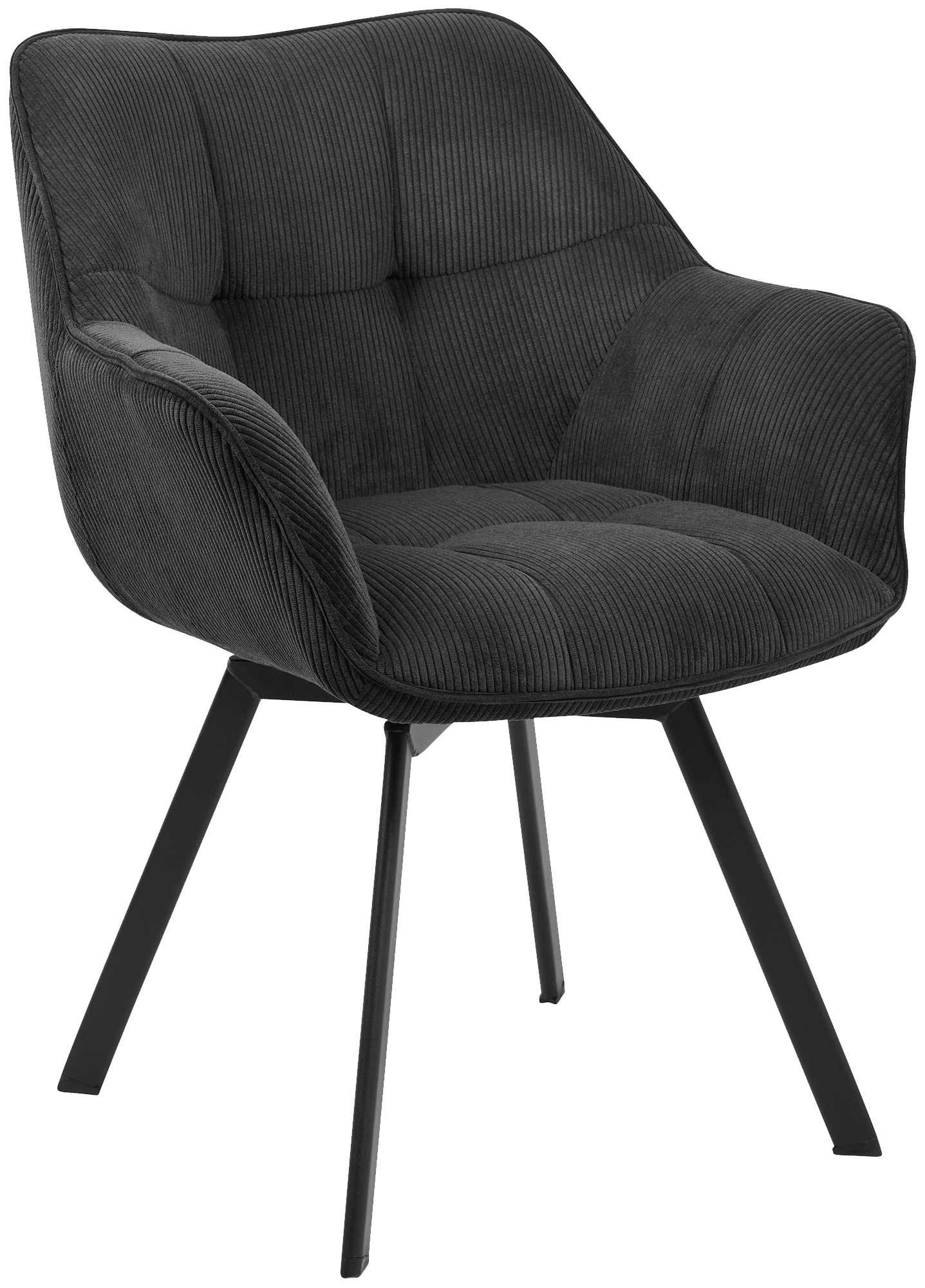 CLP Esszimmerstuhl Jordi, mit Cord-Bezug und Metallgestell günstig online kaufen