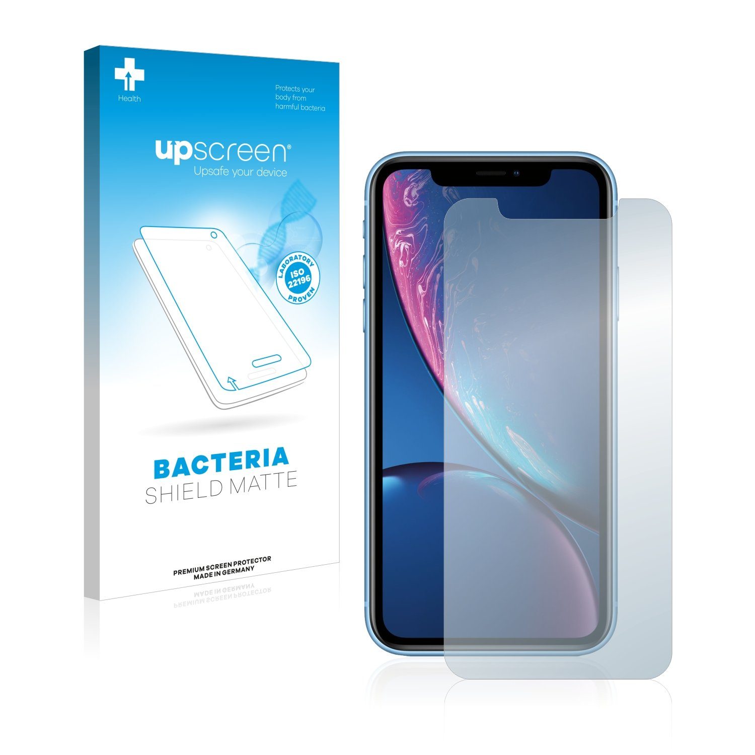 upscreen Schutzfolie »für Apple iPhone XR«, Folie Schutzfolie matt entspiegelt antibakteriell ...