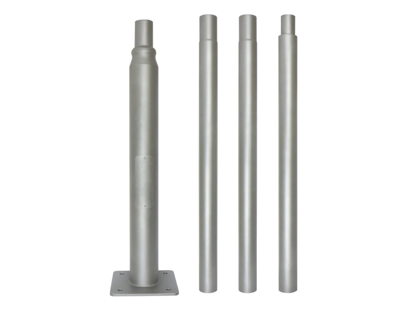 LED-Line LED Pollerleuchte LED Lichtmast höhenverstellbar 2m 3m 4m für Straßenleuchte grau, Kein Leuchtmittel enthalten, Faltbarer Lichtmast, Flexibilität der Höhenanpassung