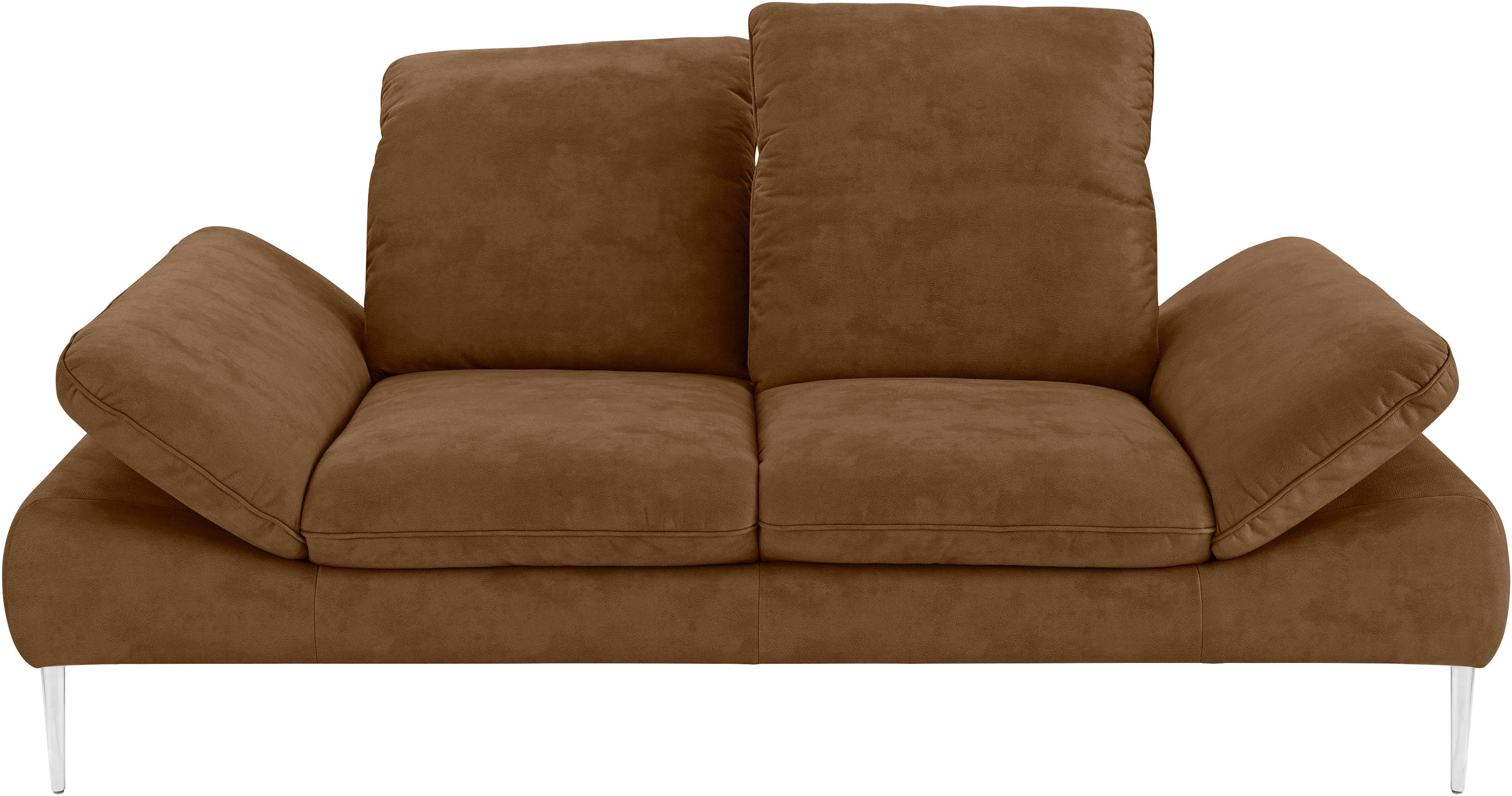 W.SCHILLIG 2-Sitzer enjoy&MORE, matt, Füße mit Breite Sitztiefenverstellung, cm 202 silber