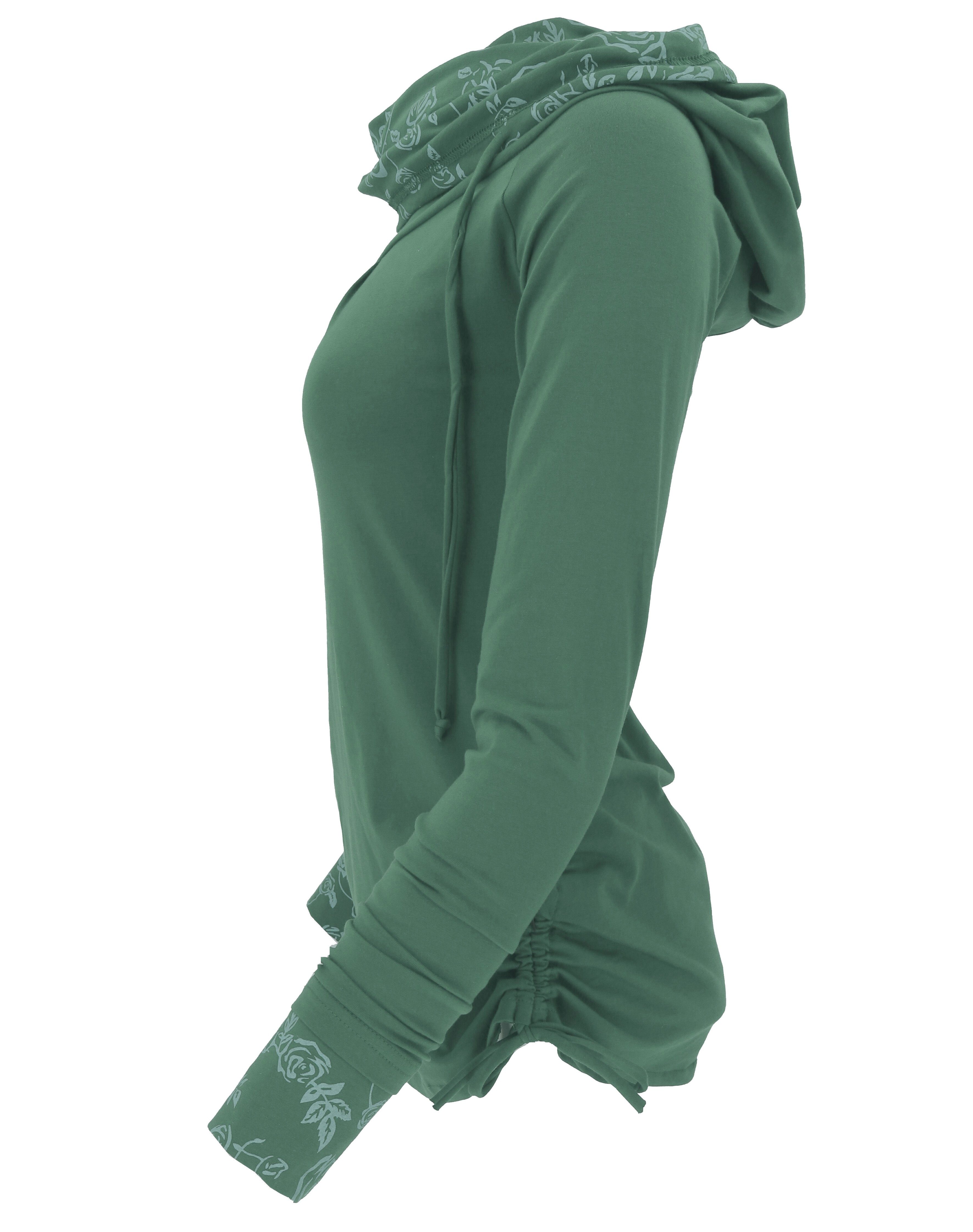 Guru-Shop Longsleeve Longshirt aus Bio-Baumwolle, Boho Shirt.. alternative Bekleidung