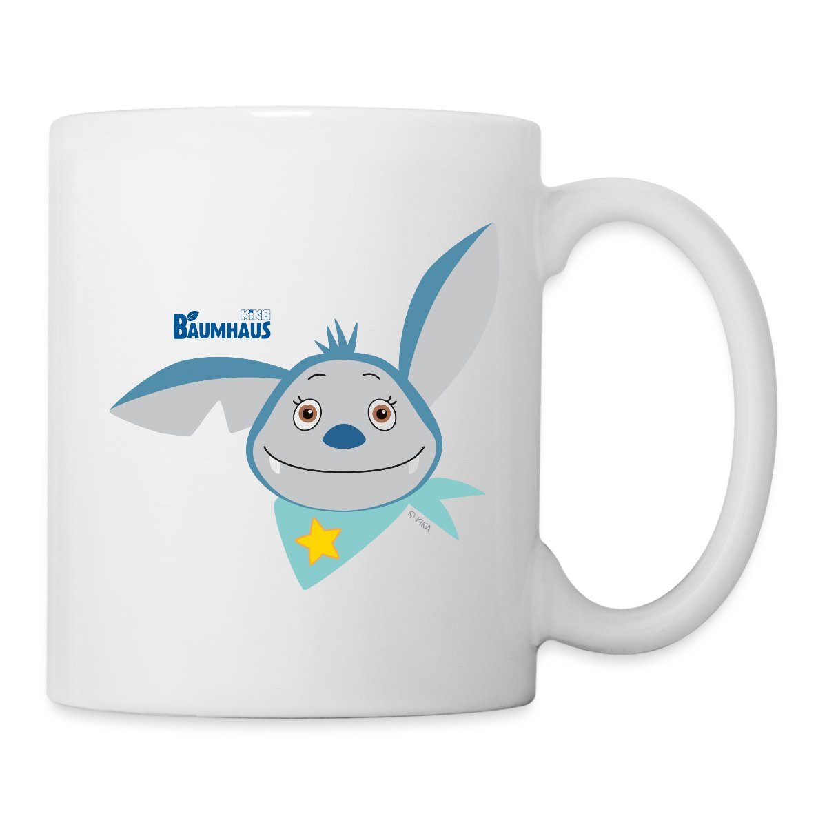 Spreadshirt Tasse KiKA-Baumhaus mit Fidi Gesicht Tasse, Keramik