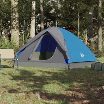vidaXL Vorzelt Campingzelt 6 Personen Blau 348x340x190 cm 190T Taft