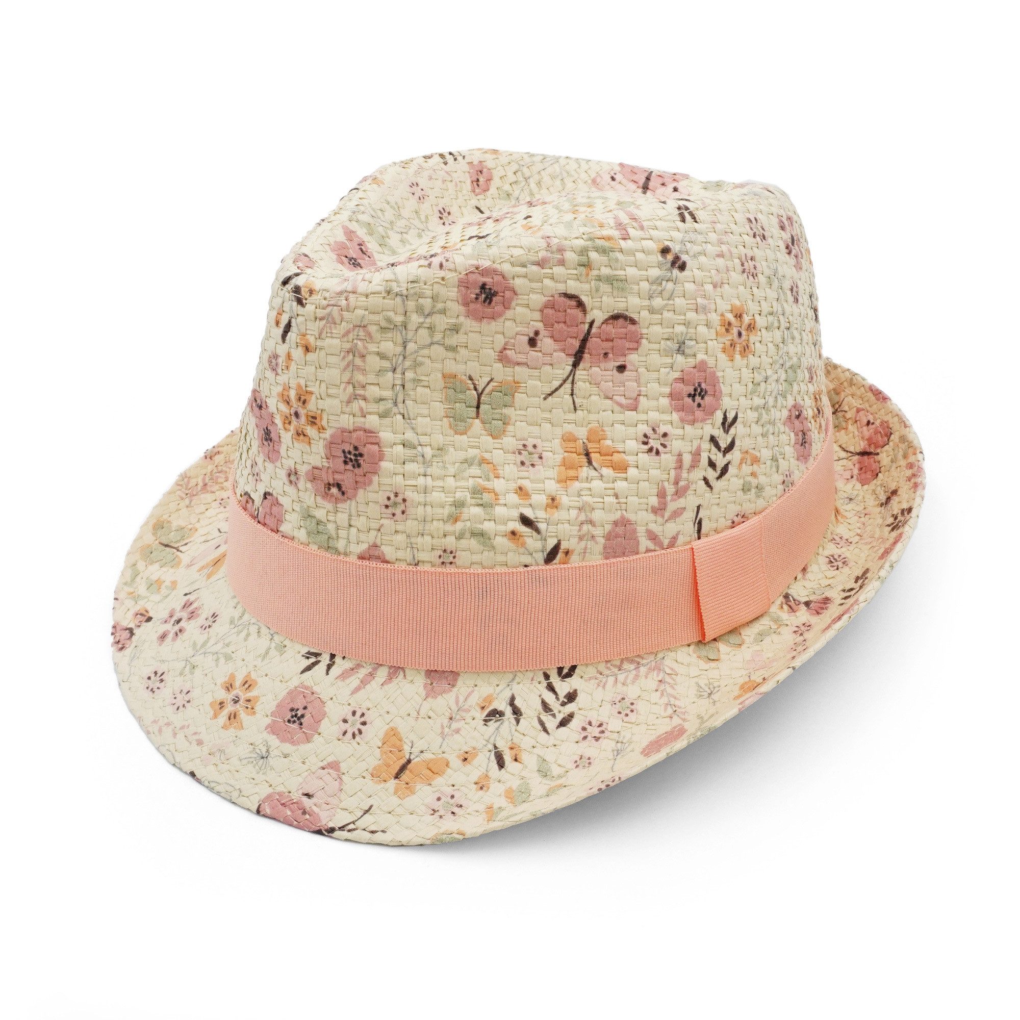 MAXIMO Strohhut KIDS GIRL-Trilby Schmetterling Futter (1-St)