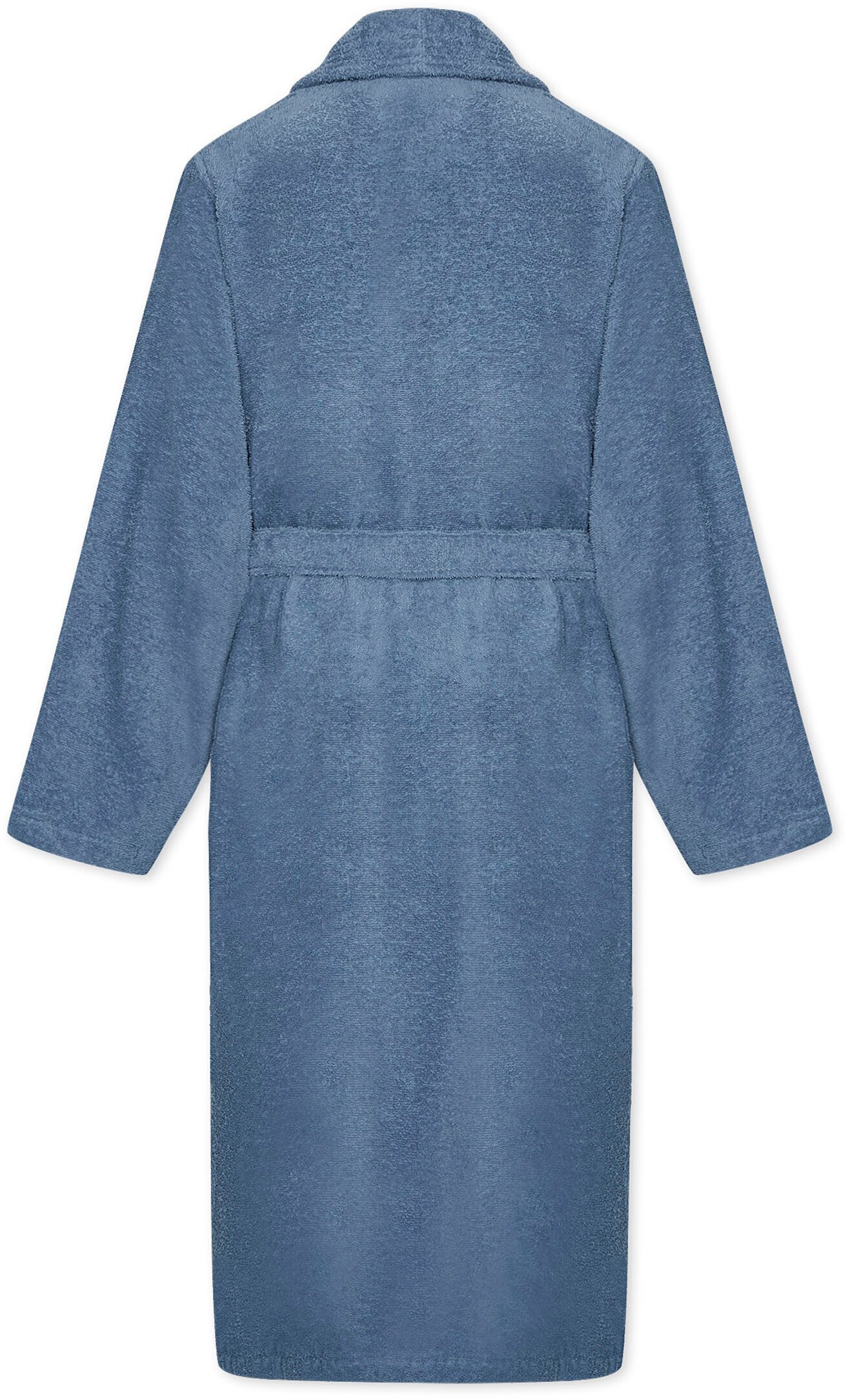 Möve Unisex-Bademantel Basic, Walkfrottier, Schalkragen, Gürtel, mit Schalkragen