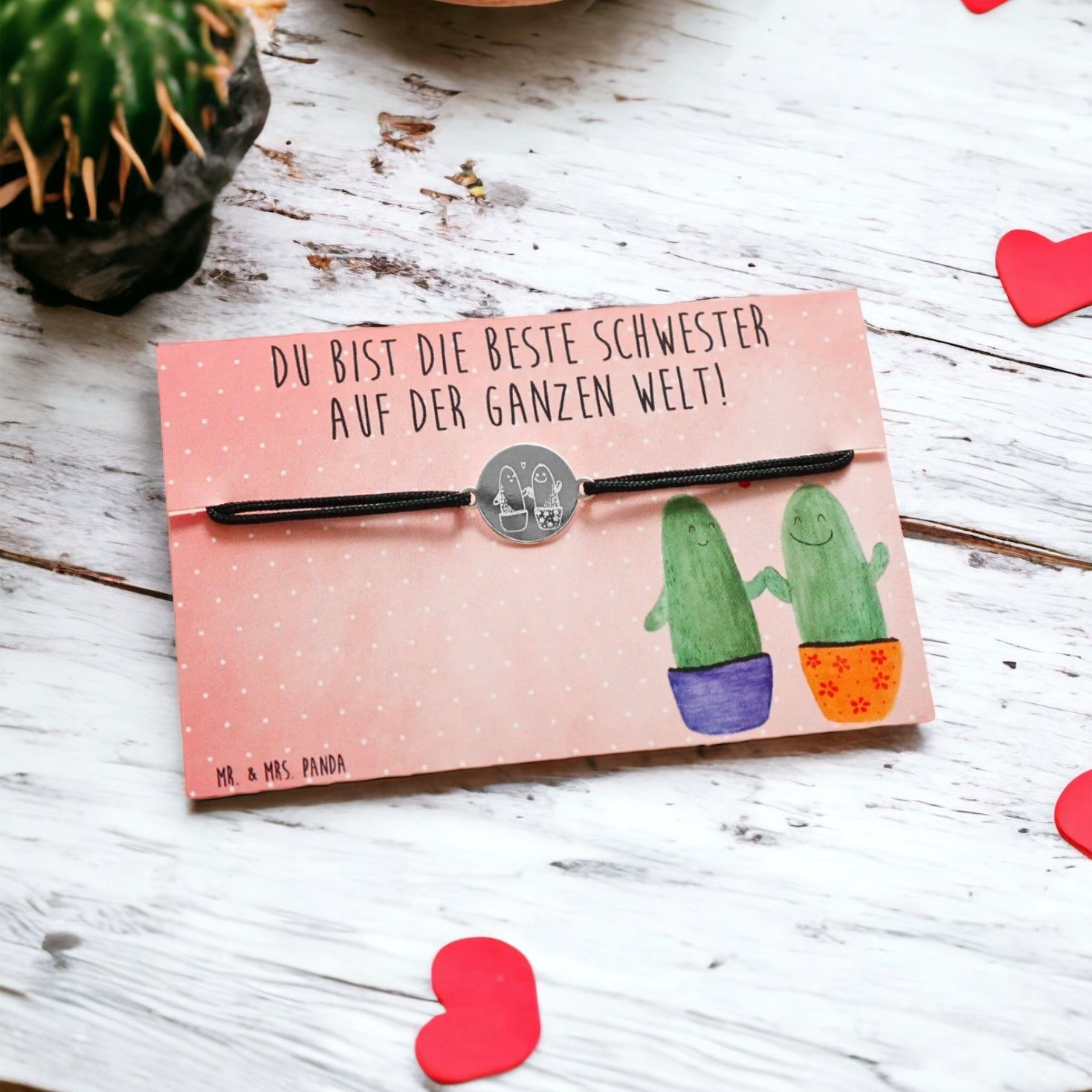 Mr. & Mrs. Panda Armkette Kaktus Liebe, Armband, Kakteen, Liebe, Hochzeit, Pärchen, Silber, Fre (Packung, 1-tlg)