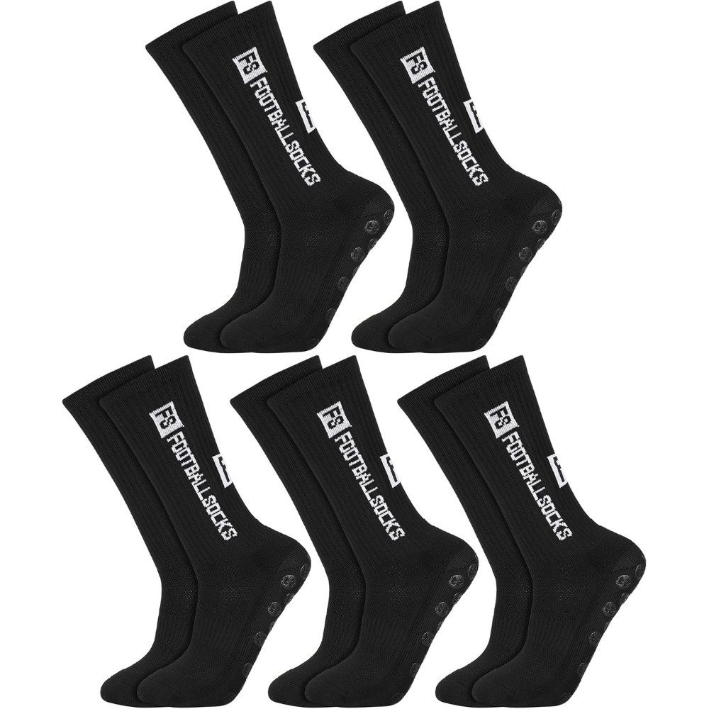 Sportsocken 5 Paar Fußball Socken, Sportsocken 34-46 Anti Rutsch Grip Fussball
