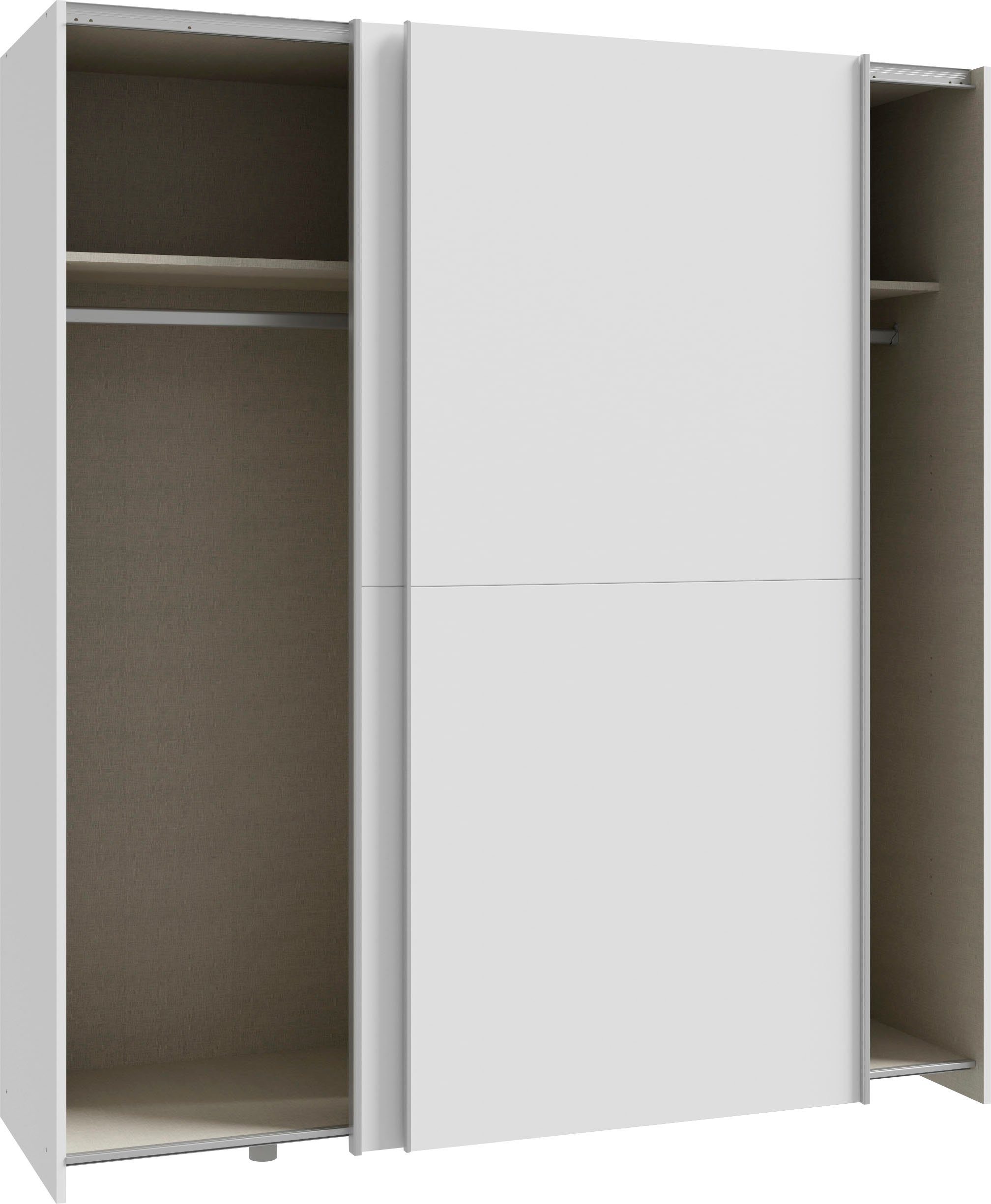 FORTE Schwebetürenschrank 2 Schiebetüren, Made in Europe, stabil und zeitlos (5 Breiten: 120 -200cm, Höhe ca. 190cm) in verschiedenen Farben und Breiten – Bild 4 von 5