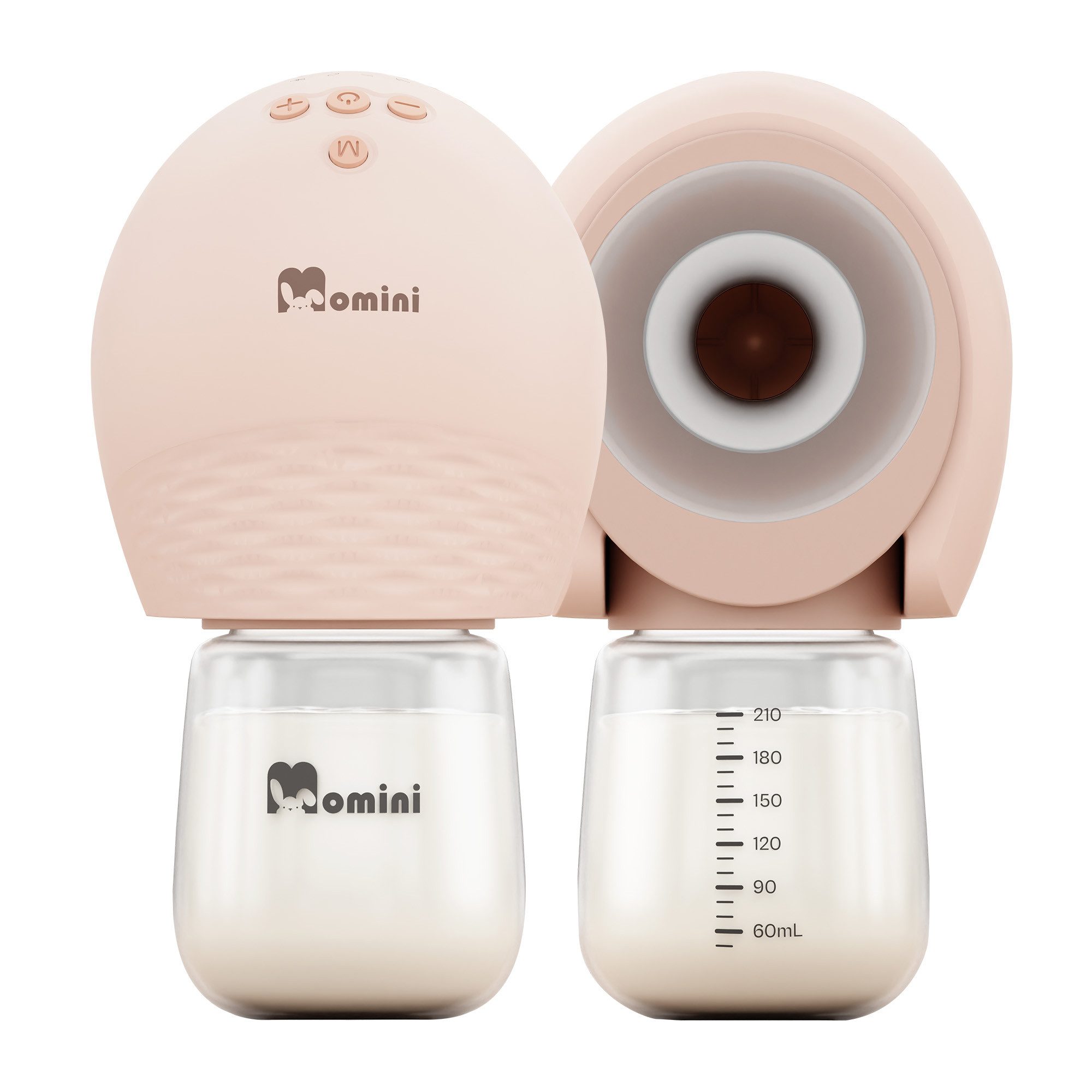 MOMINI Elektrische Doppelmilchpumpe MOMINI SippyPump Twin Kabellose Milchpumpe 2in1