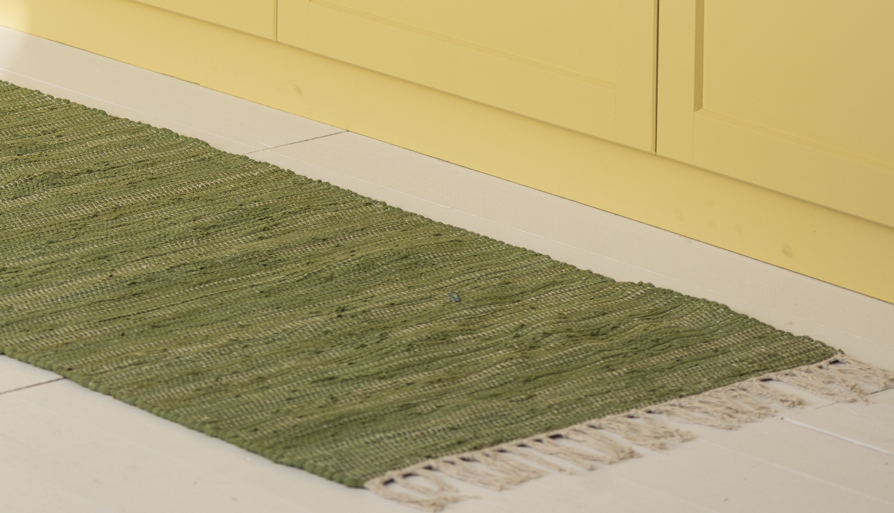 Ib Laursen Läufer Ib Laursen - Teppich Läufer Wohnraum 60x250cm Baumwolle Grün 65031-22