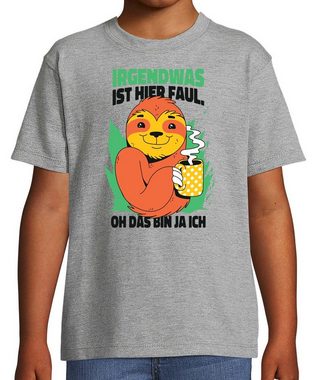 Youth Designz T-Shirt Irgendwas ist Hier Faul Kinder Shirt mit lustigem Frontprint