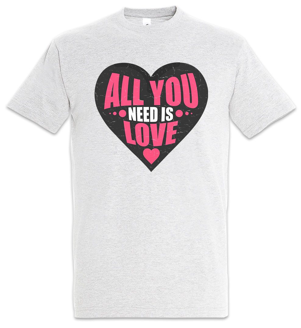 Urban Backwoods Print-Shirt All You Need Is Love Heart Herren T-Shirt Liebe günstig online kaufen
