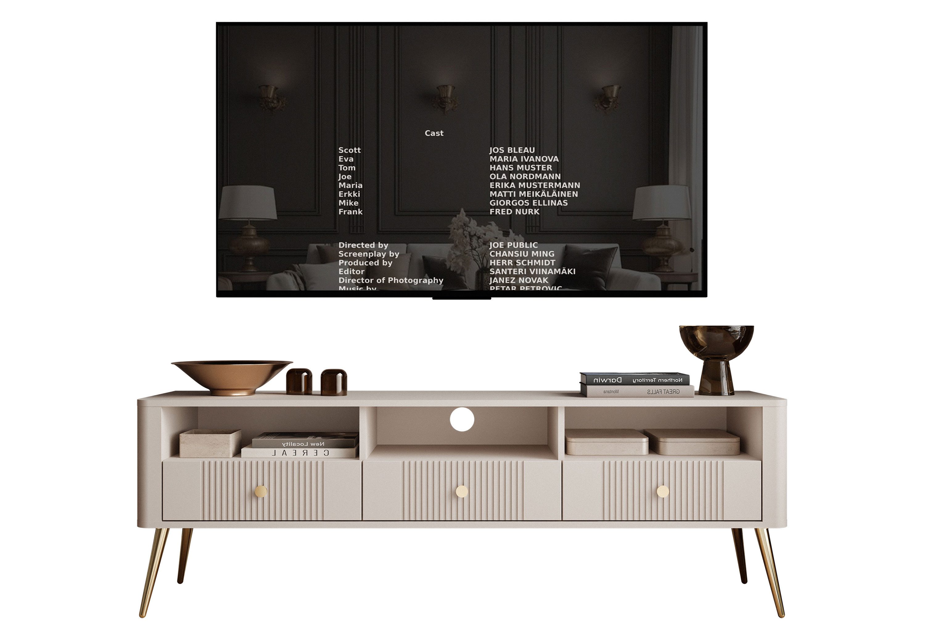 Lookway TV-Schrank ELYSIA KASCHMIR mit Schubladen Breite: 165 cm