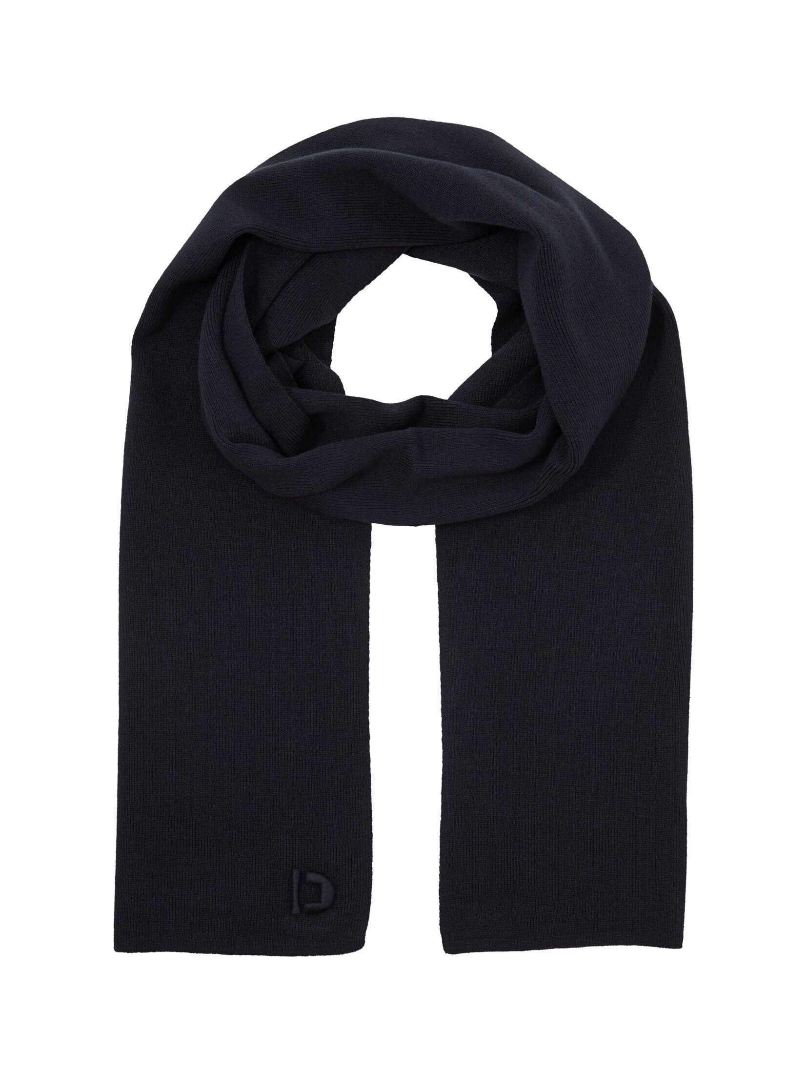 TOM TAILOR Denim Strickschal Accessoire, Basic Schal mit Logo-Stickerei günstig online kaufen