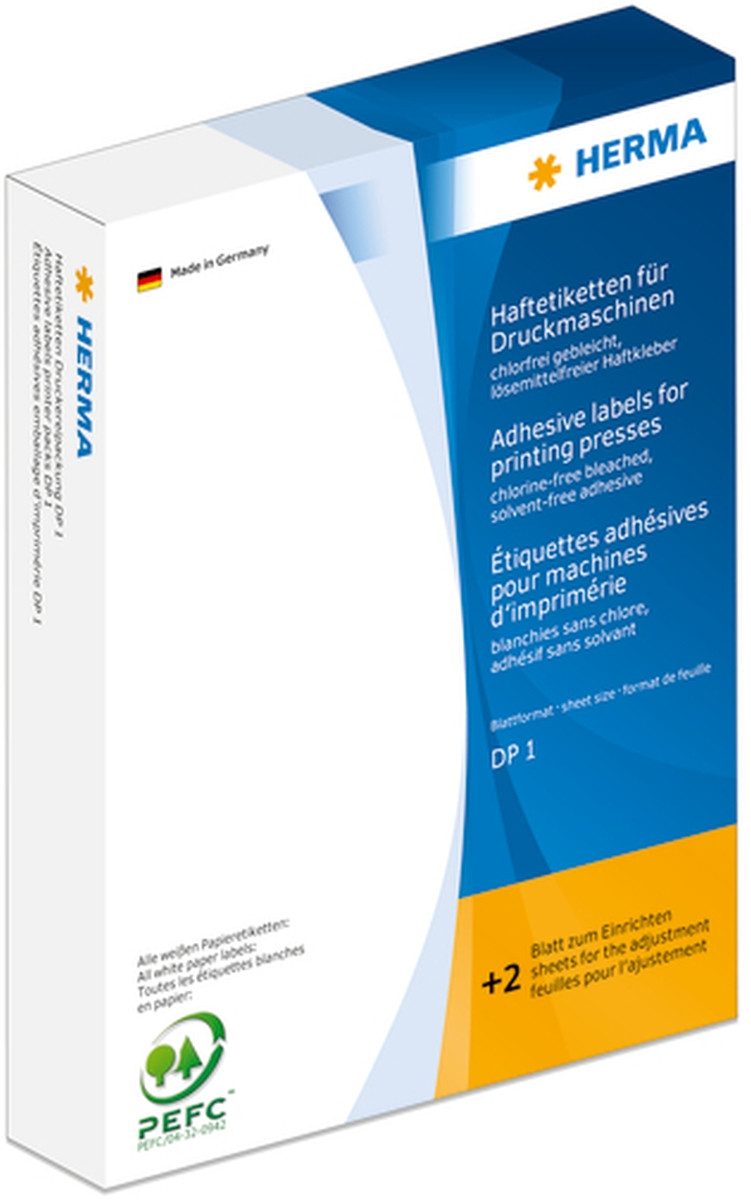 HERMA Etiketten Haftetiketten für Druckmaschinen DP1 13mm blau VE=10000 Stück