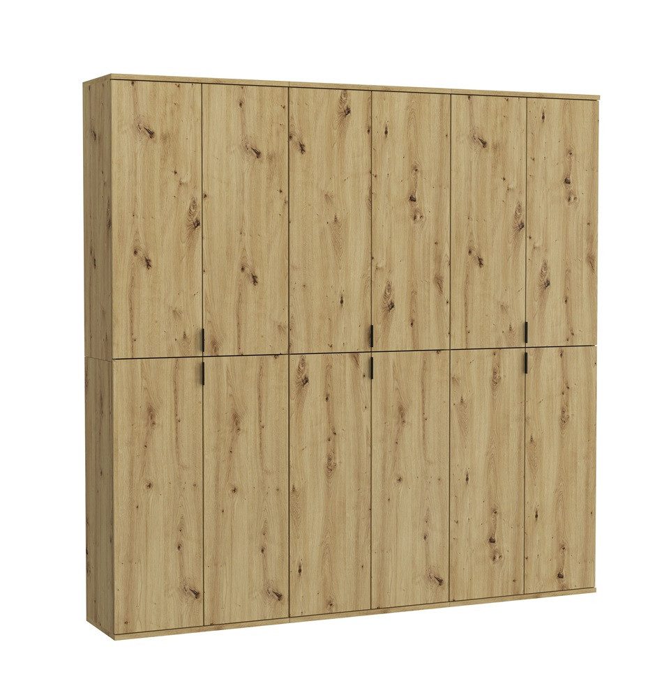 Kleiderschrank Garderobenschrank Projekt X 2, Kombination, Artisan Eiche, 3-teilig