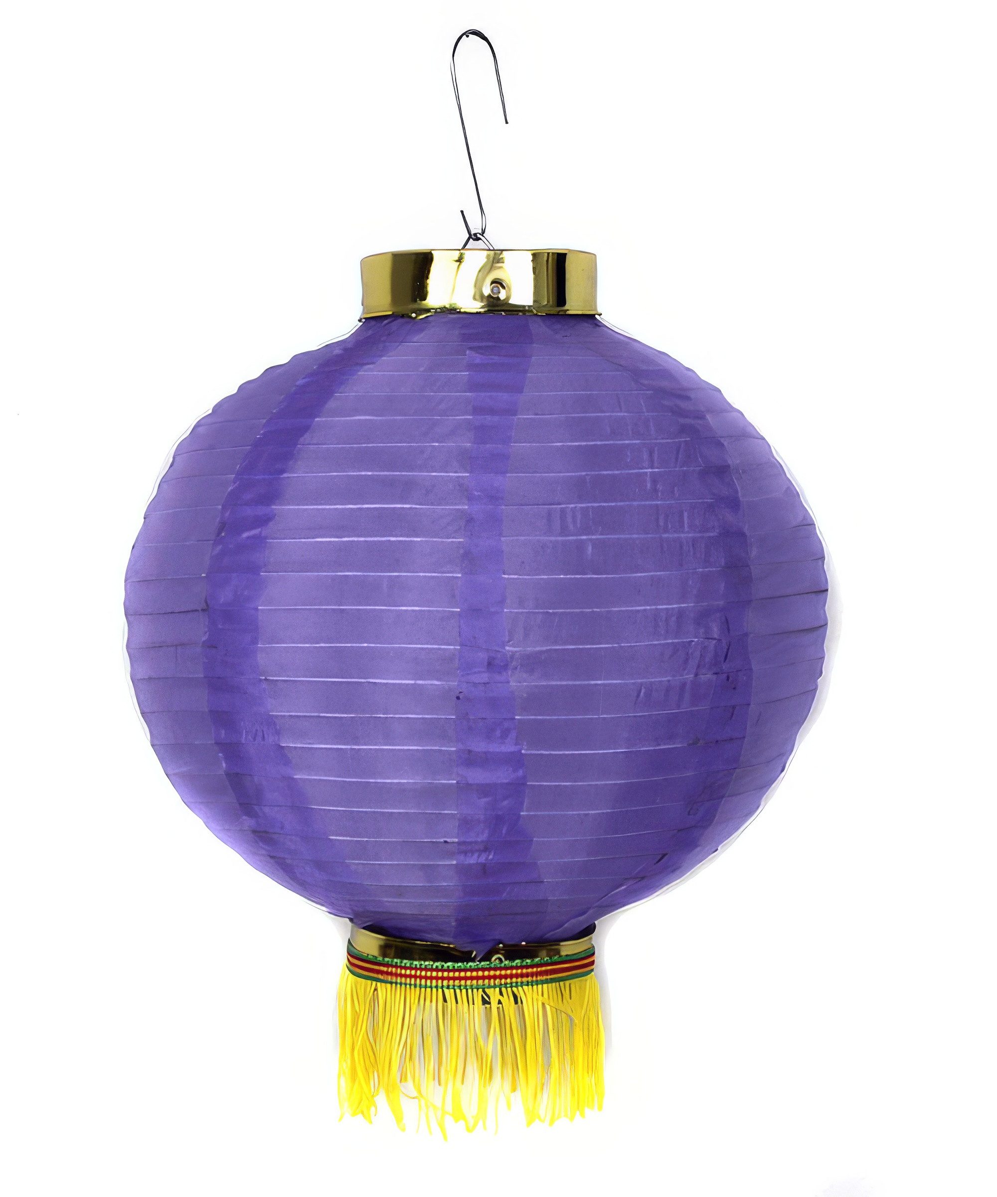 Yudu Lampenschirm Lampion Dekolampion Fengshui Draht & Seide Fransen Ø25cm