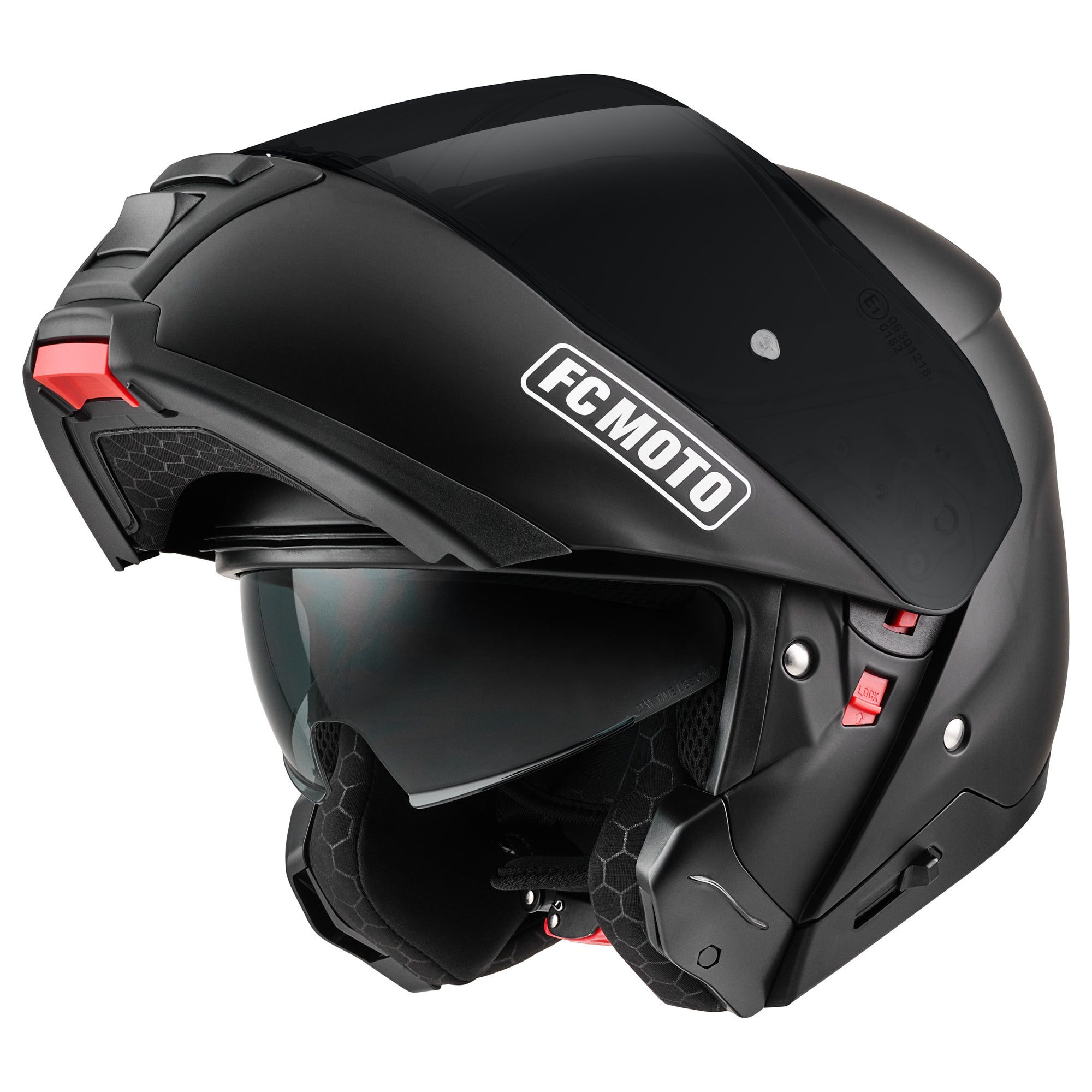 FC-Moto Motorradhelm G-376 Klapphelm, Herausnehmbares Innenfutter,integriertes Sonnenvisier