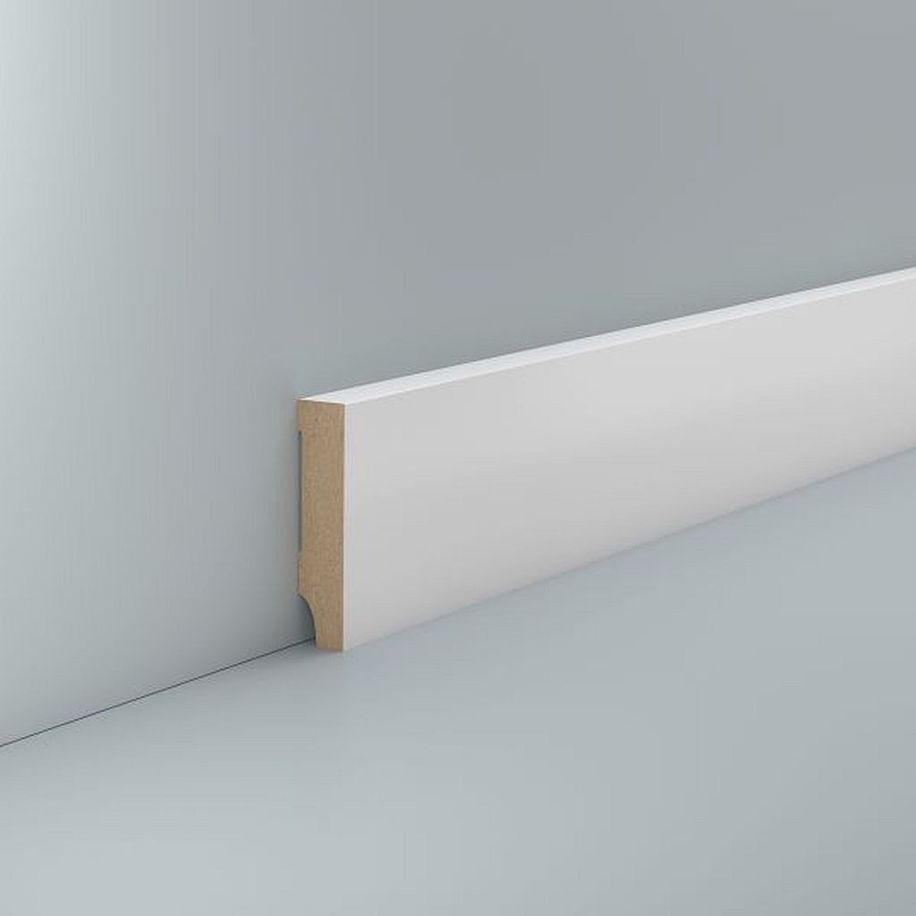 Südbrock Sockelleiste Fußleiste Modautal 13x58 MDF foliert RAL 9016, L: 250 cm, H: 5.8 cm, 1-St.