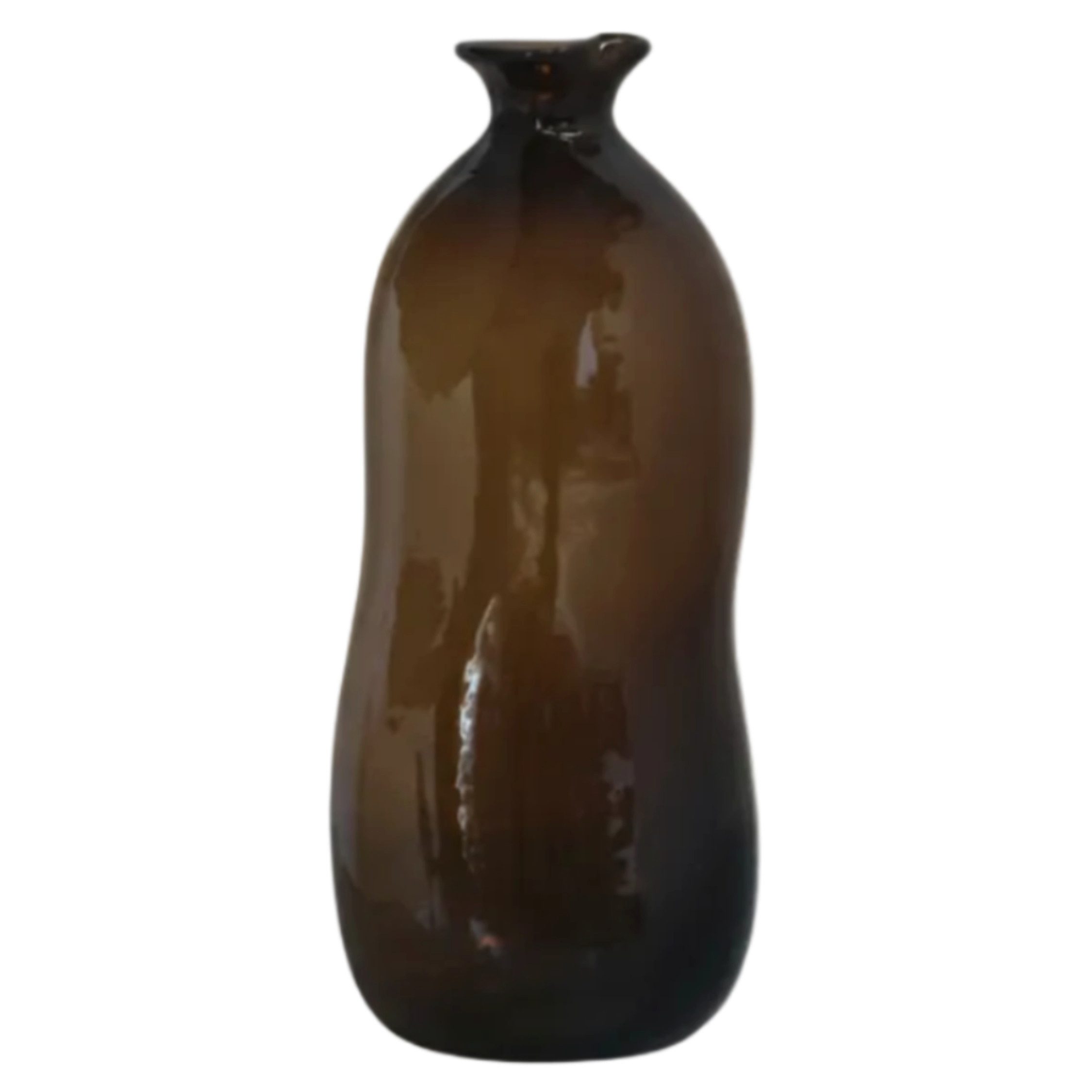 Chic Antique Dekovase Chic Antique Vase aus braunem Glas