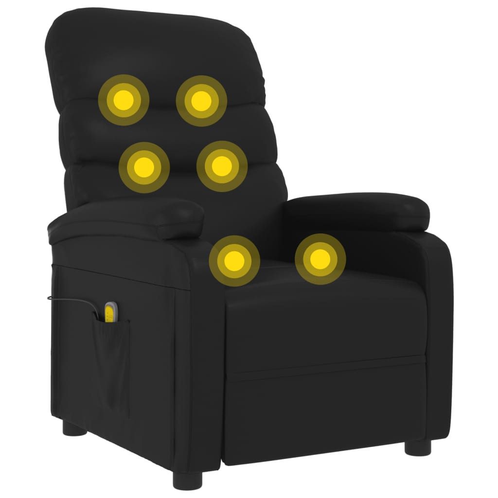 vidaXL Massagesessel Massagesessel Schwarz Kunstleder (1-St)