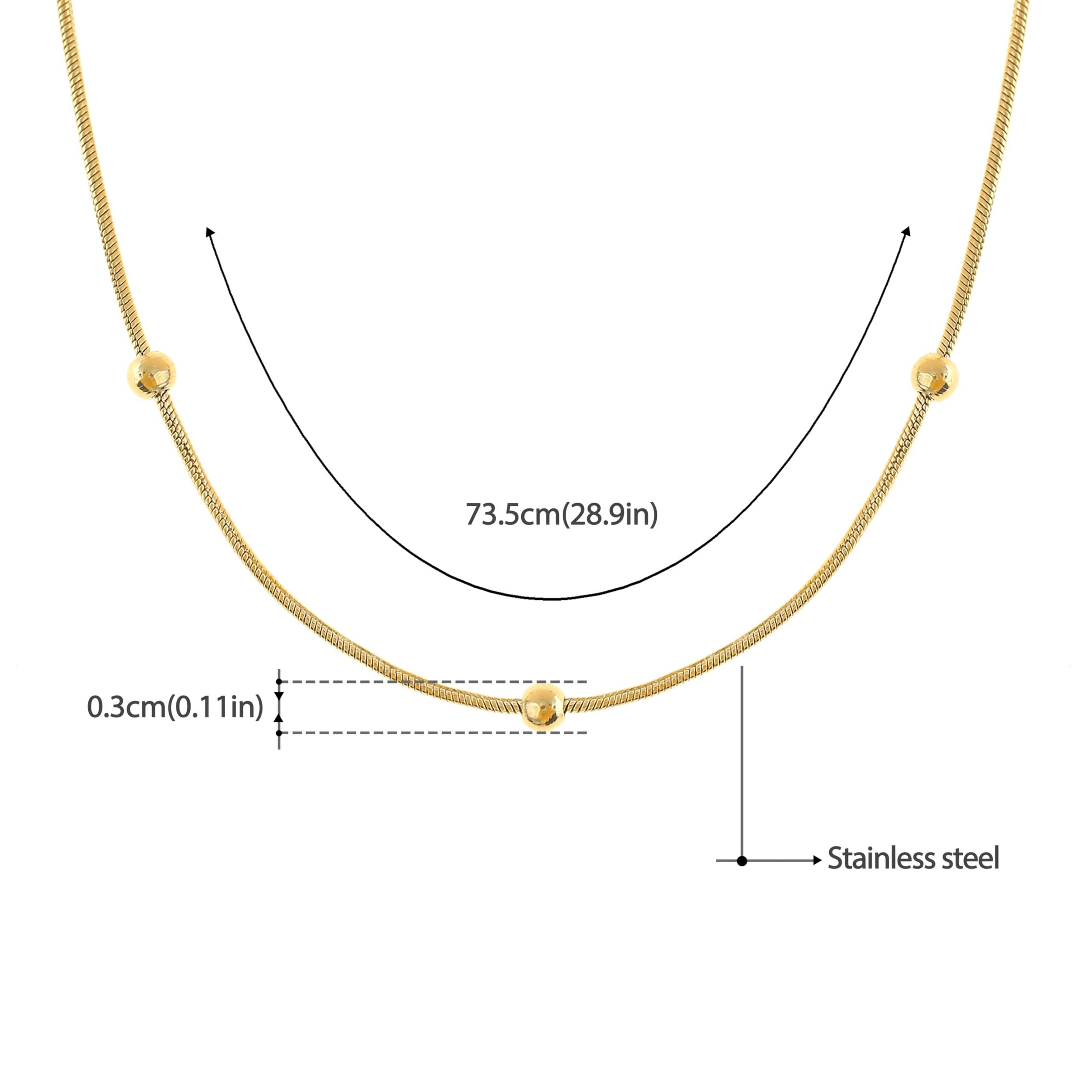 Made by Nami Brillenkette Gold Brillenband Damen 70 cm aus chirurgischem Edelstahl, Hypoallergen Wasserfest Boho Schmuck Sommer Accessoires