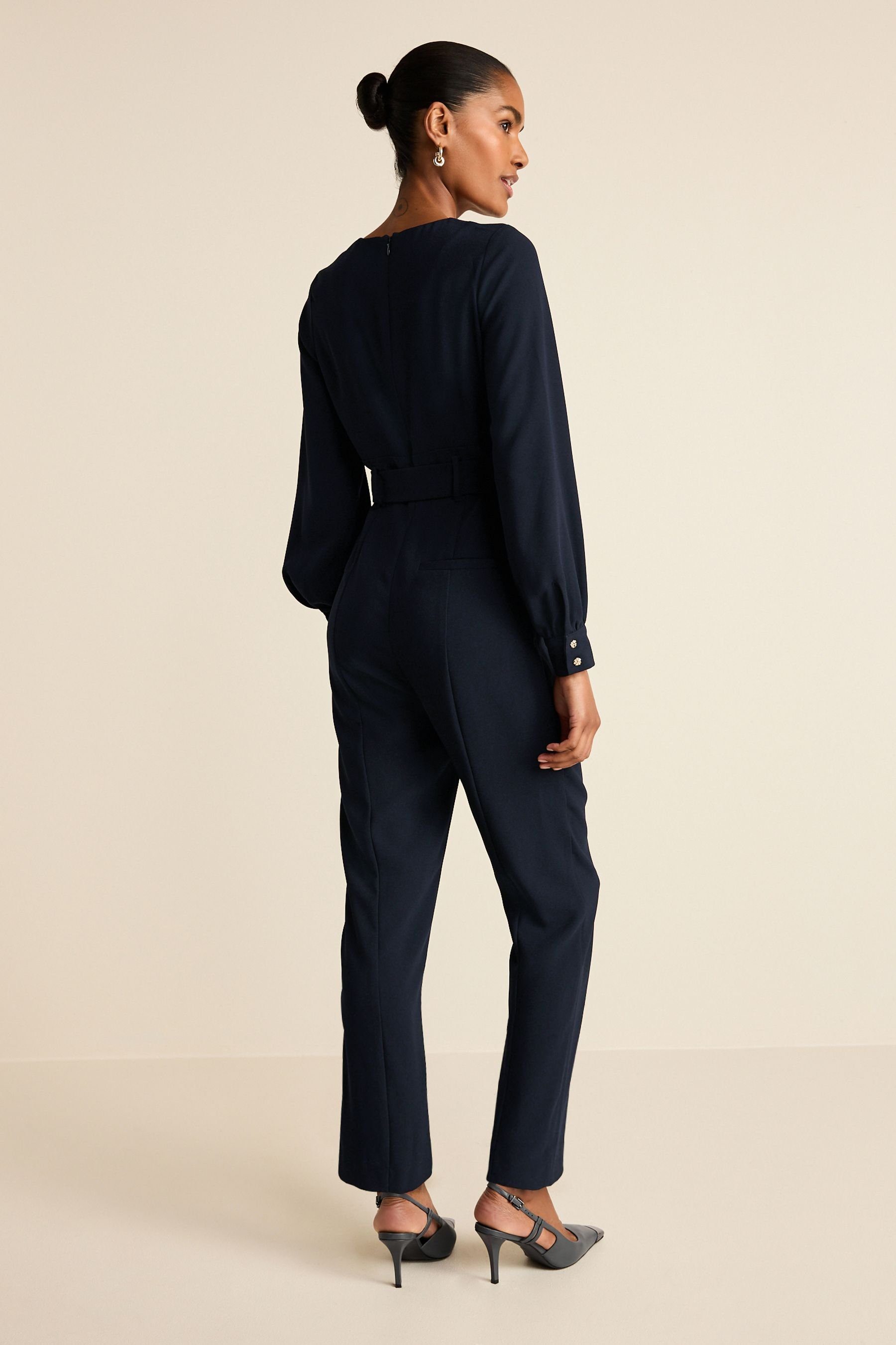 Next Jumpsuit Langärmeliger Overall aus Crêpe günstig online kaufen