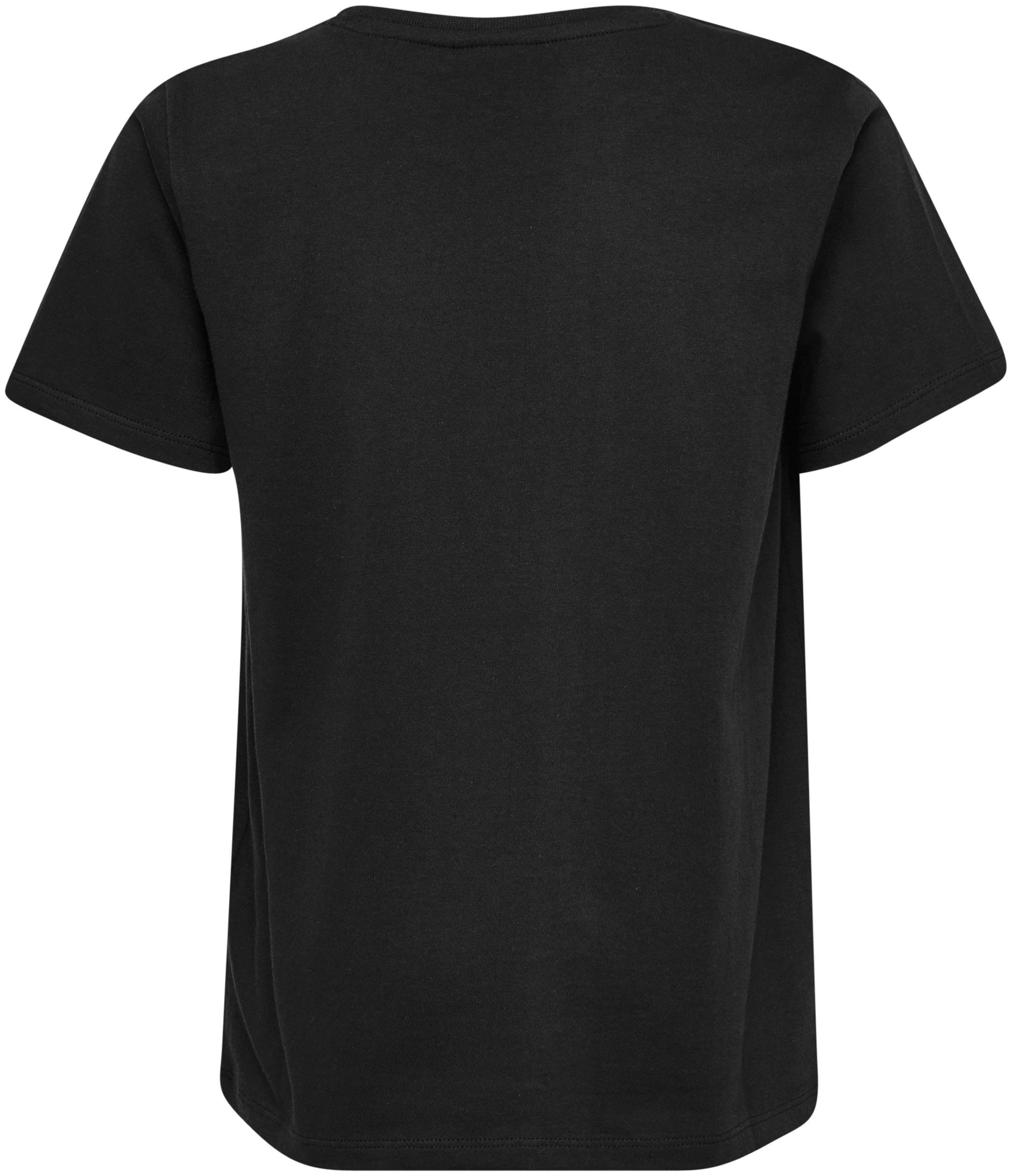 Kinder Short T-Shirt für Sleeve schwarz T-SHIRT hummel (1-tlg) HMLTRES -