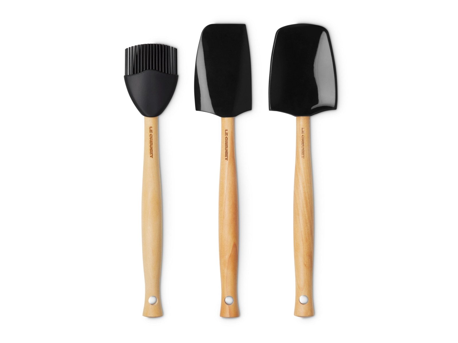 LE CREUSET Küchenspachtel Craft Kochkelle schwarz Set 3tlg