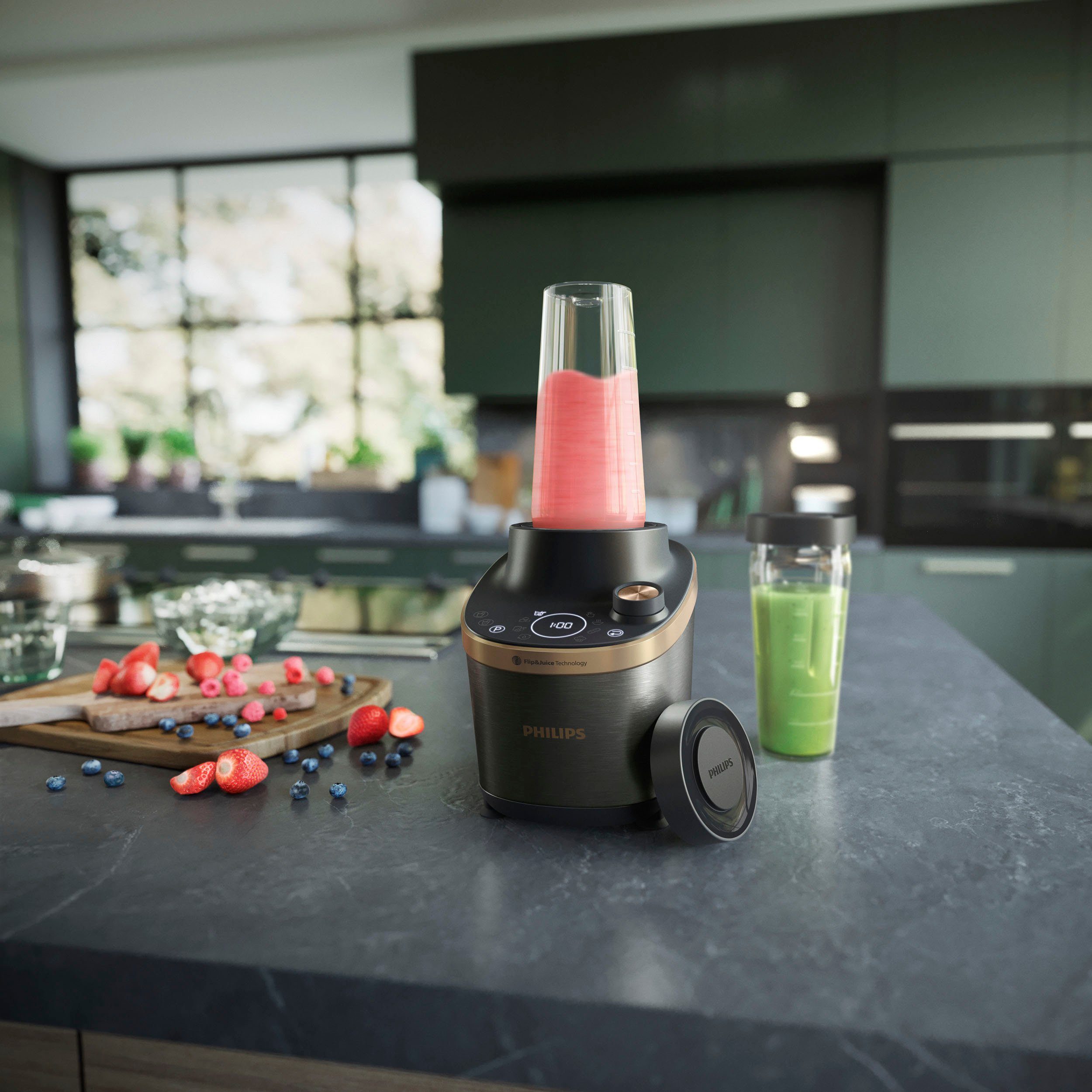 Philips Mixaufsatz HR0710/00, Zubehör für Philips Standmixer HR3760 – HR3770, Trinkflasche 600 ml Volumen