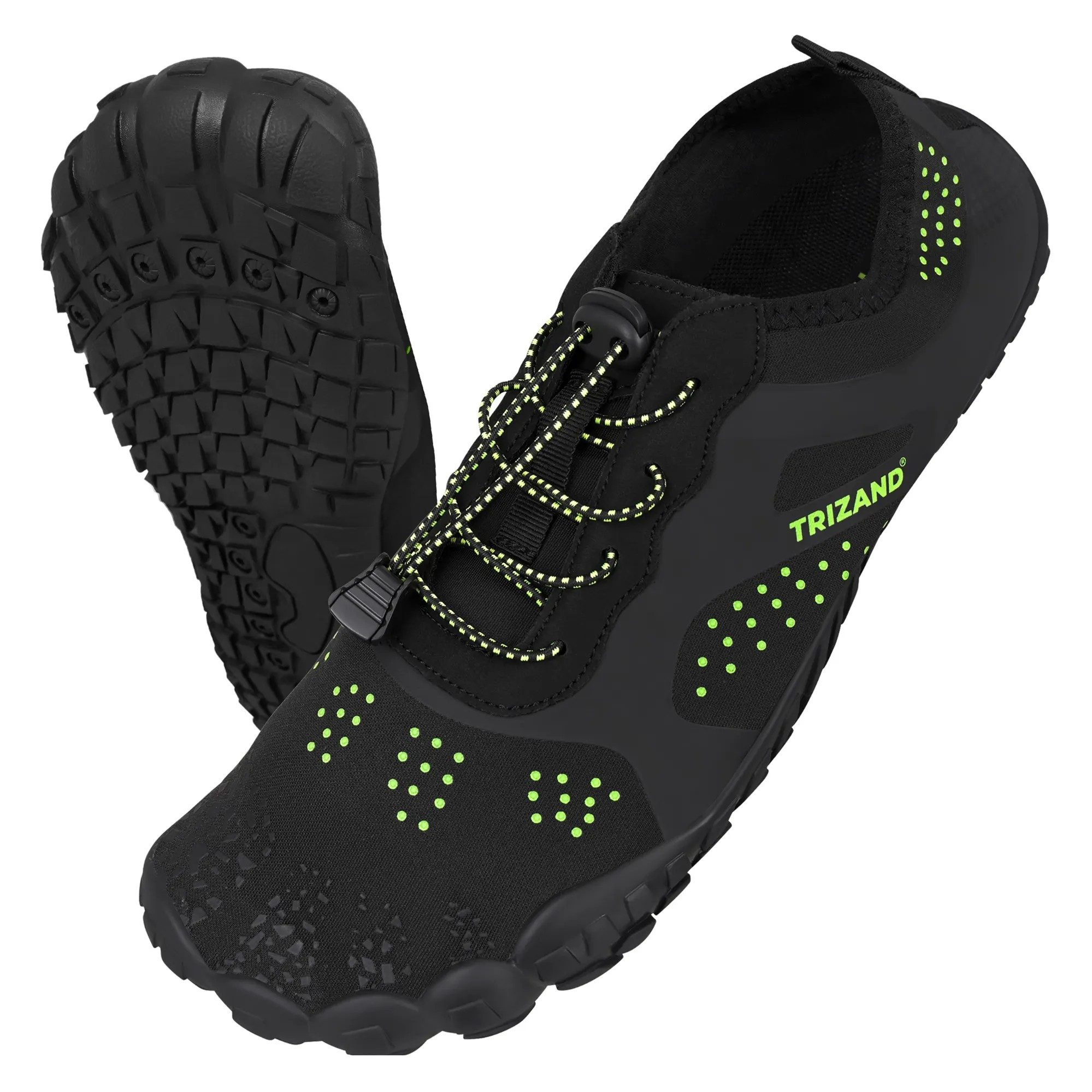 Trizand Badeschuh Strandschuh Barfussschuh Wasserschuh (Spar-Set, 1-tlg., 42) rutschfeste Sohle, 5 mm, schnelltrocknend, Schnürung