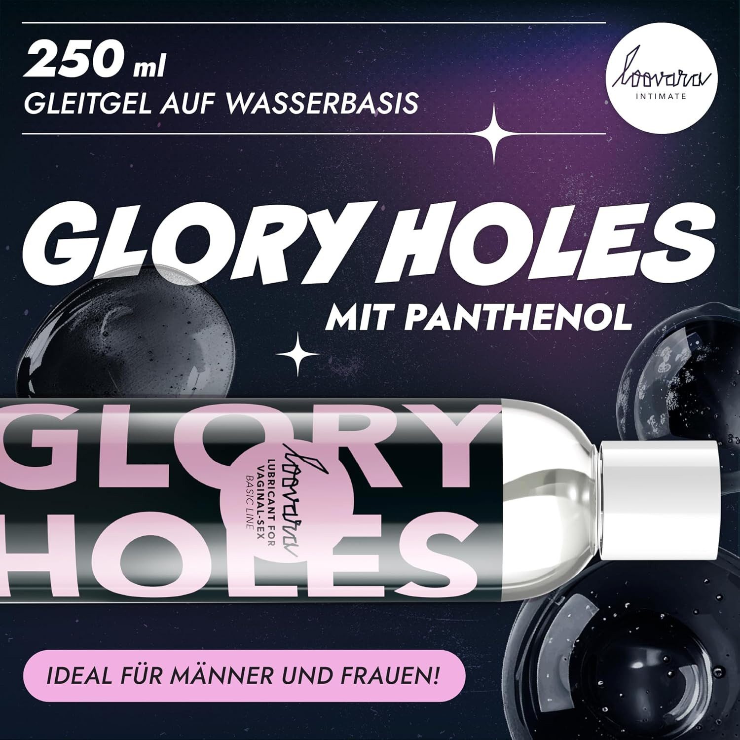 Loovara Analgleitgel Glory Holes, Gleitmittel extra viskos, medizinisches Gleitgel für den Analbereich
